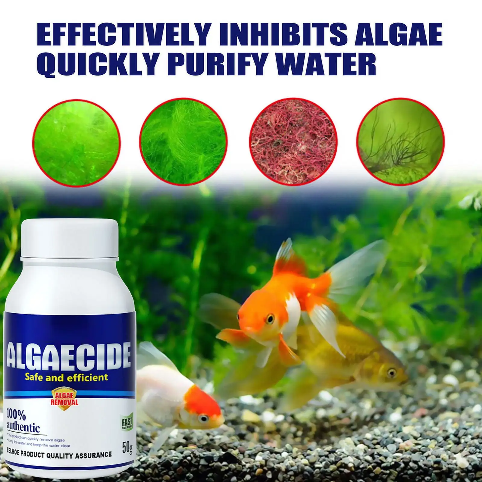 Algae Remover Controls Green Water in Freshwater Aquariums .1PCS