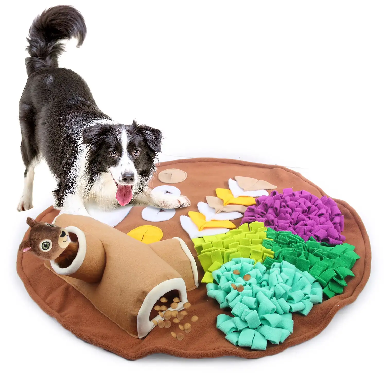 All For Paws Dog Snuffle & Nosework Training Feeding Mat with Squirrel Toy