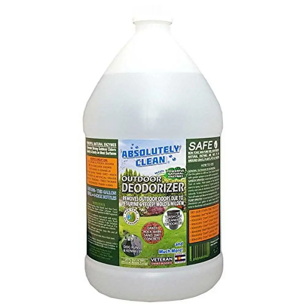 Amazing Outdoor Deodorizer - Natural Enzyme Formula - Just Spray & Walk Away - Grass. AstroTurf. Dog Runs. Patios. Decks. Fences & More - Prevents Lawn Yellowing - USA Made - Vet Approved