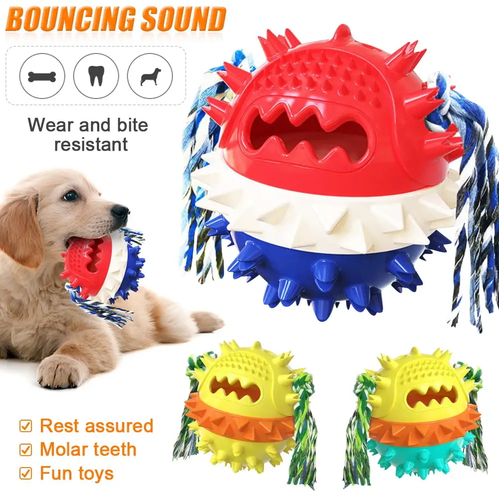 Amerteer Squeaky Dog Toys for Large Breed Aggressive Chewers Almost Indestructible. Dog Squeaking Toys Durable Tough Dog Chew Toys for Medium Large Fun to Teething and Fetch