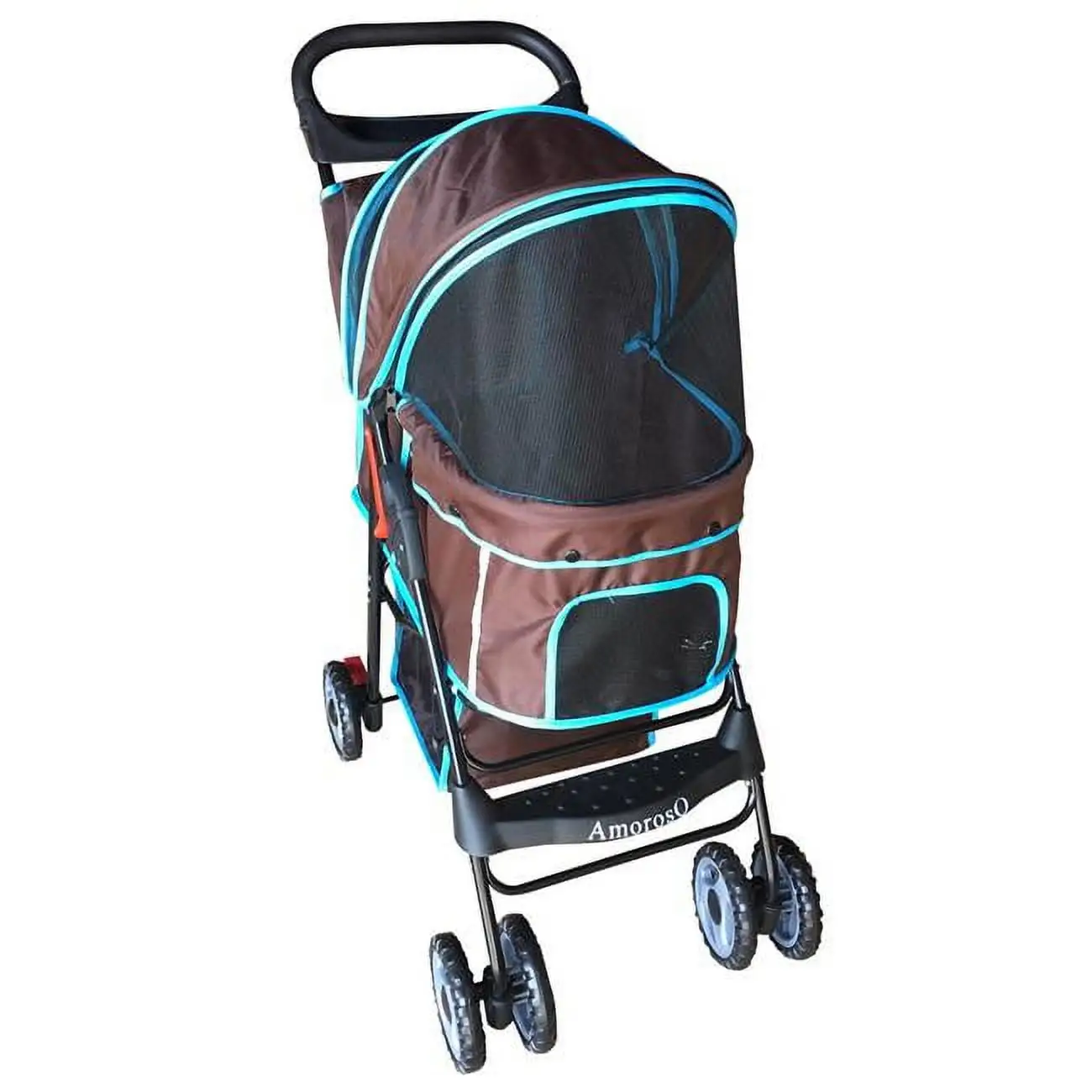 AmorosO 6746 Pet Strollers - Turquoise with Brown