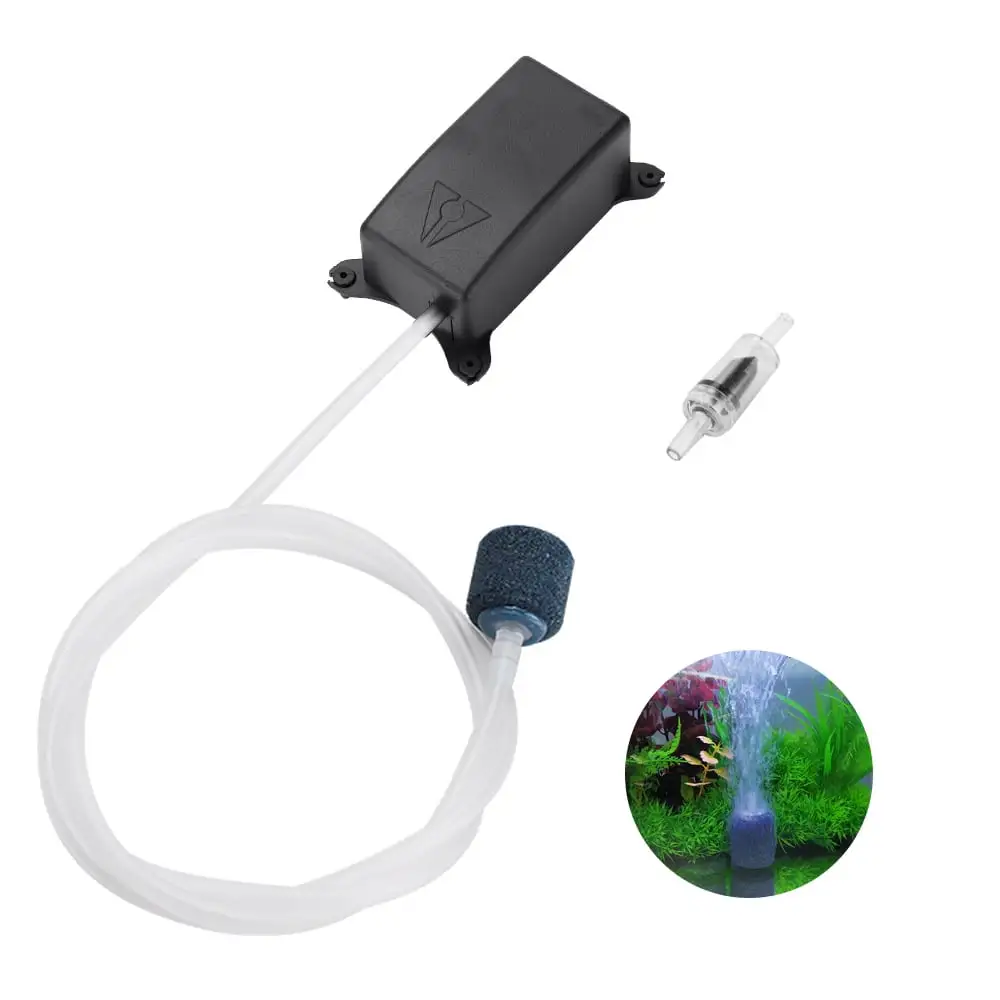 Anself Aquarium Air Pump Air Pump with Tube Check Valve Air Stone for Fish