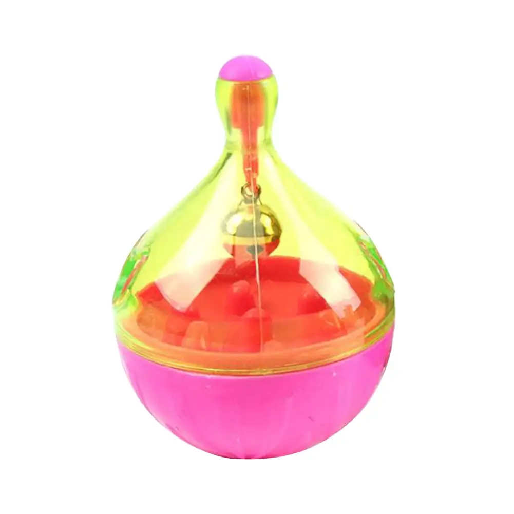 Anvazise Pet Dogs Cats Food Dispenser Tumbler Treat Ball Interactive Playing Bite Toy Rose Red S