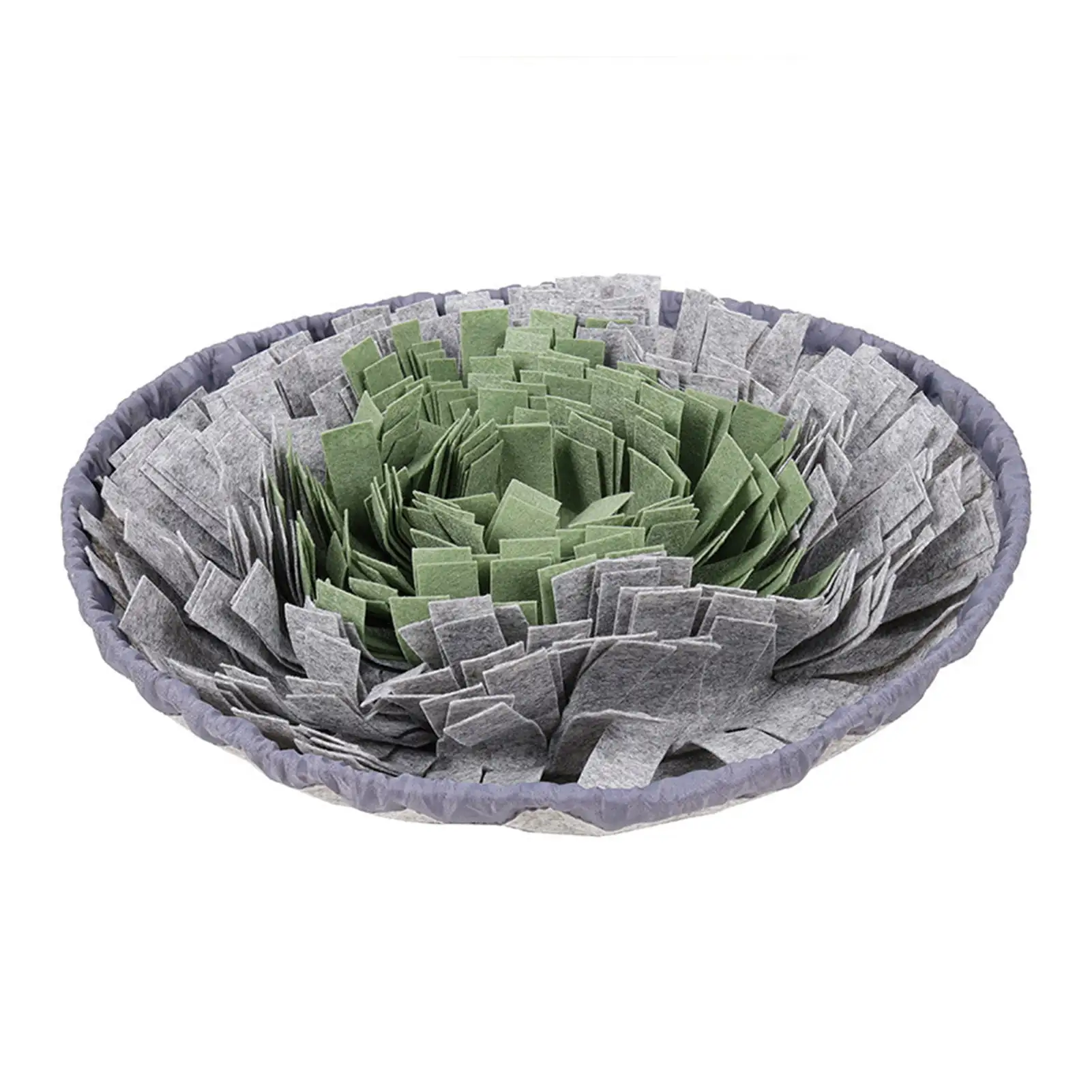 Anvazise Pet Snuffle Mat Portable Non-Slip Design Cats Foraging Mat Foldable Dogs Smell Training Pad Pet Supplies Grey & Green