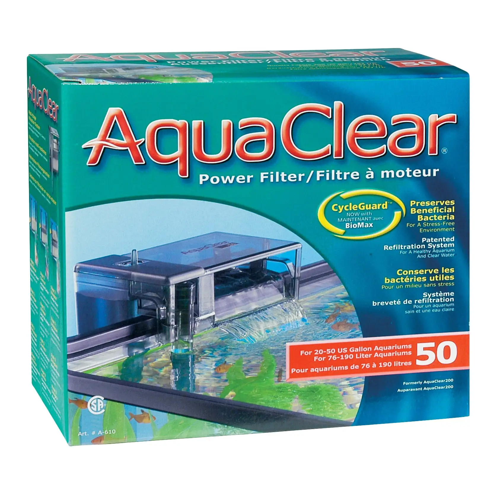 AquaClear Fish Tank Filter - 20 to 50 Gallons - 50v