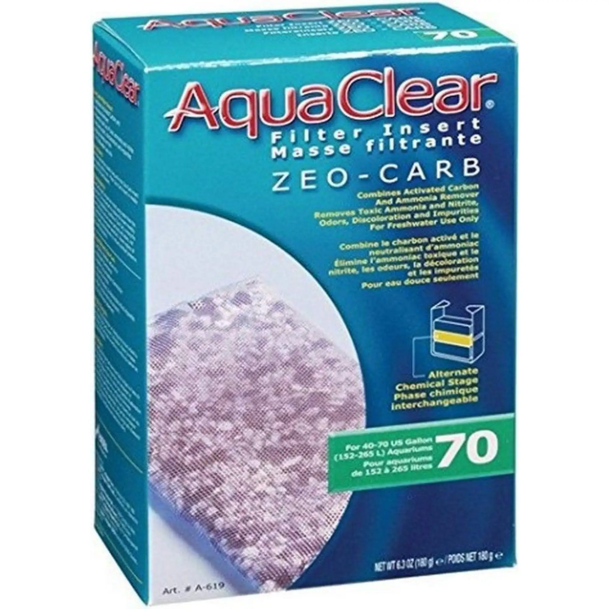 Aquaclear Filter Insert - Zeo-carb - 70 Gallon - 1 Count