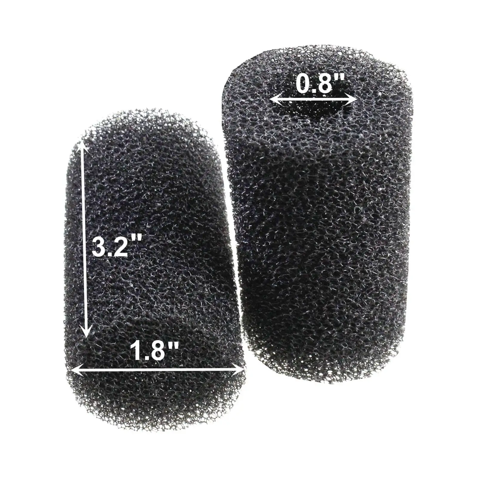 Aquaneat 6-Pack Pre-Filter Sponge for Aquarium Shrimp Fry Fish Tank Filter 0.8 Intake. Replacement Foam Cover