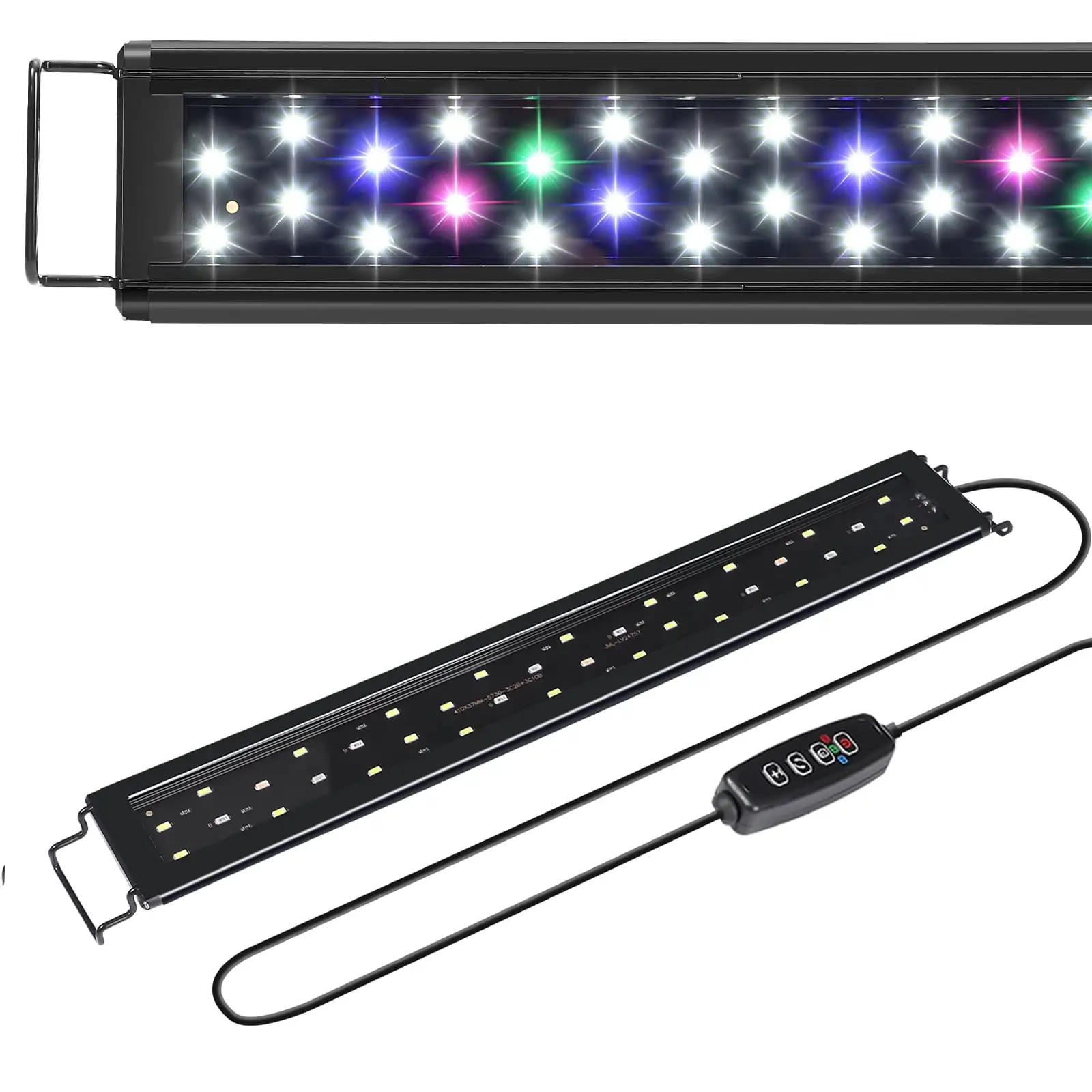 Aquaneat LED Aquarium Light. Full Spectrum. Adjustable. with Built-in Timer for 12-16 Inch Water Fish Tank Light Multi-Color