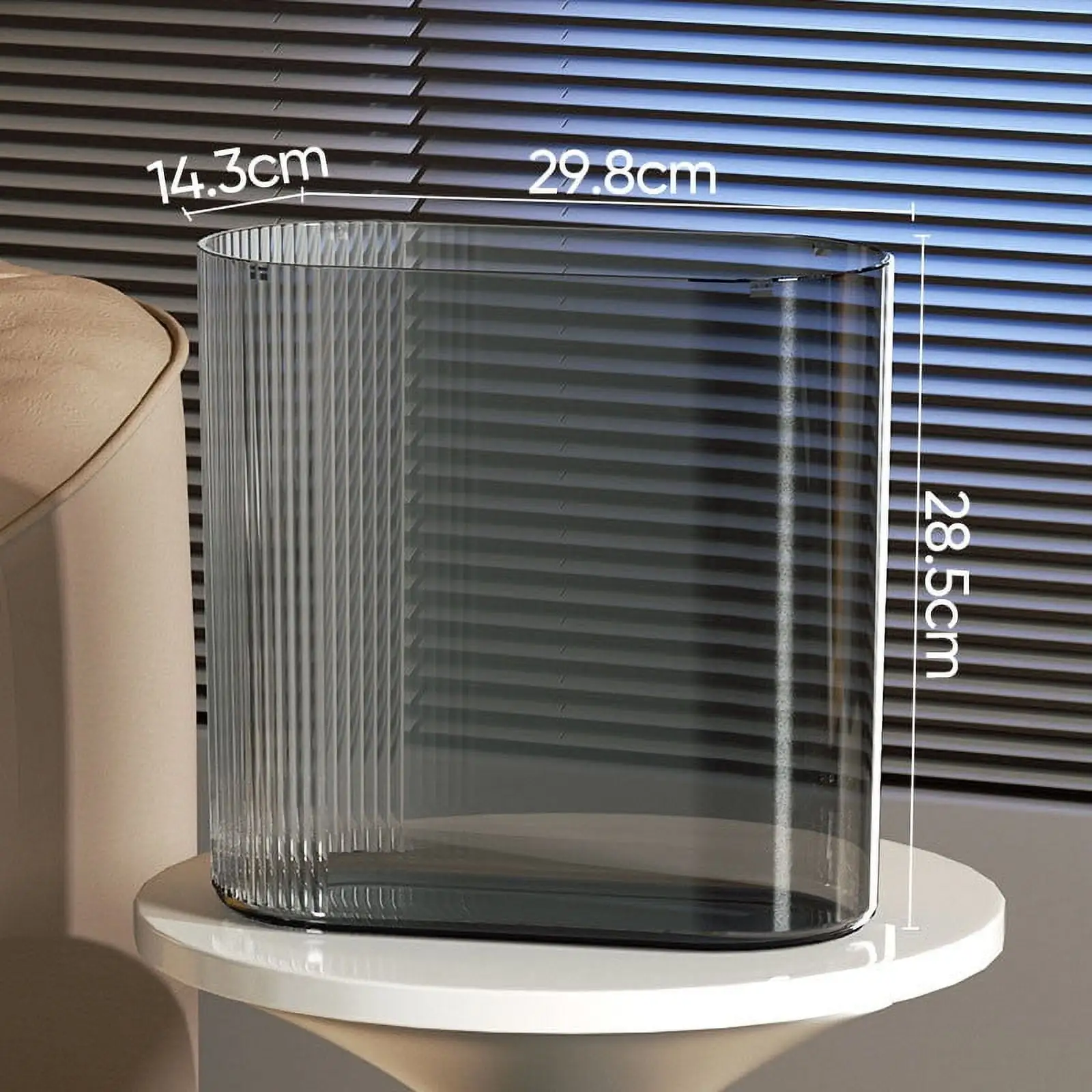 Aquarium Fish Tank Transparent Office Fish Tank - Living Room Household Small Floor-standing Vase TV Cabinet Deep Water Turtle Breeding Box Table Decor (Gray)