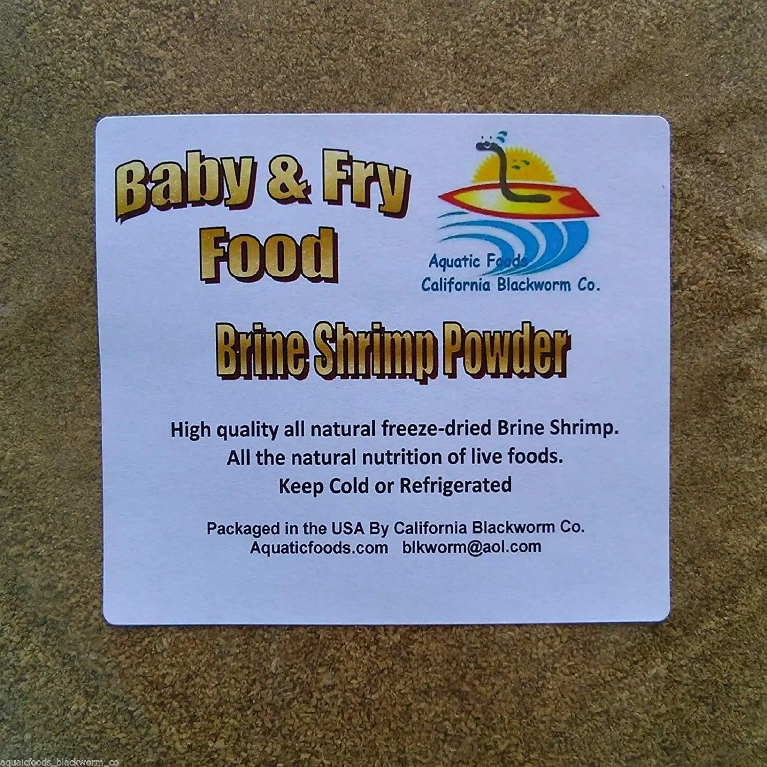 Aquatic Foods Brine Shrimp Powder Fry & Baby Food - 1/8-lb