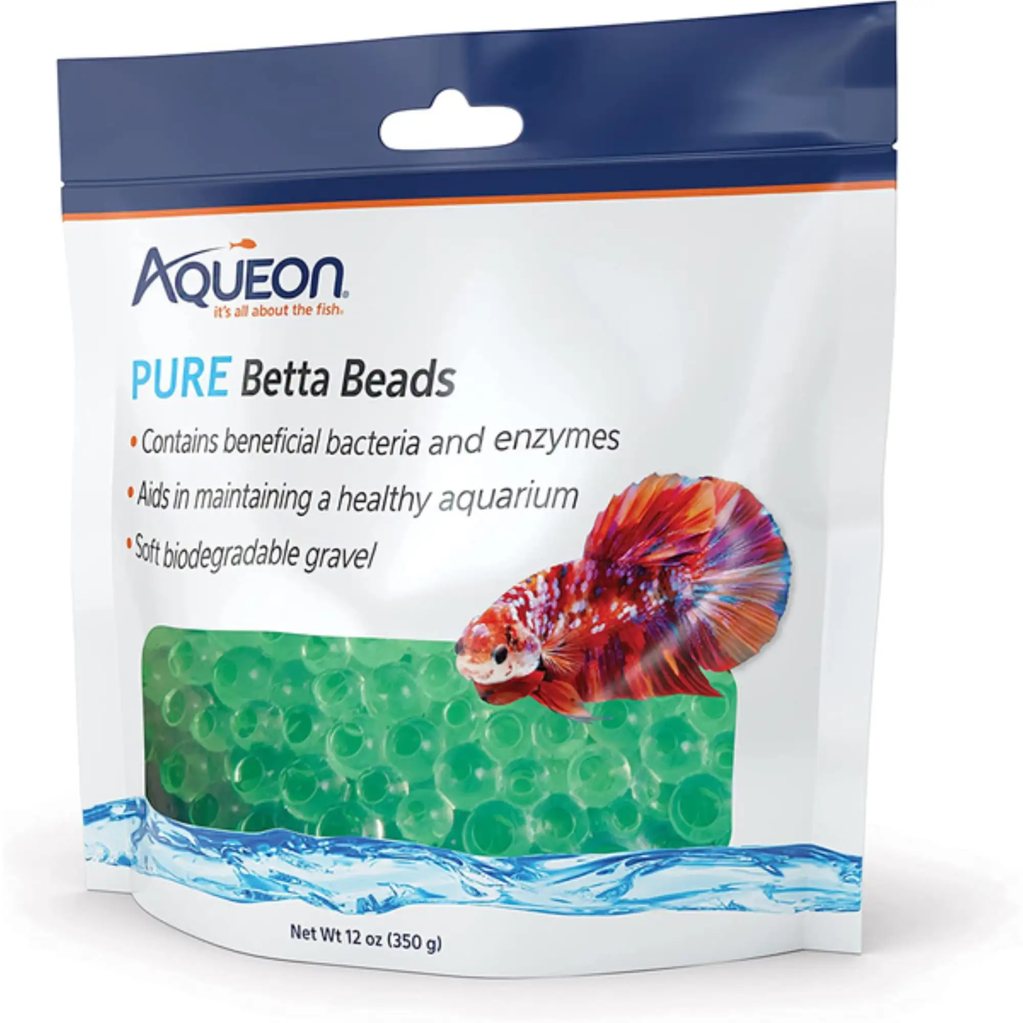 Aqueon Betta Beads Green. 1ea/One Pouch - PDS-015905002387