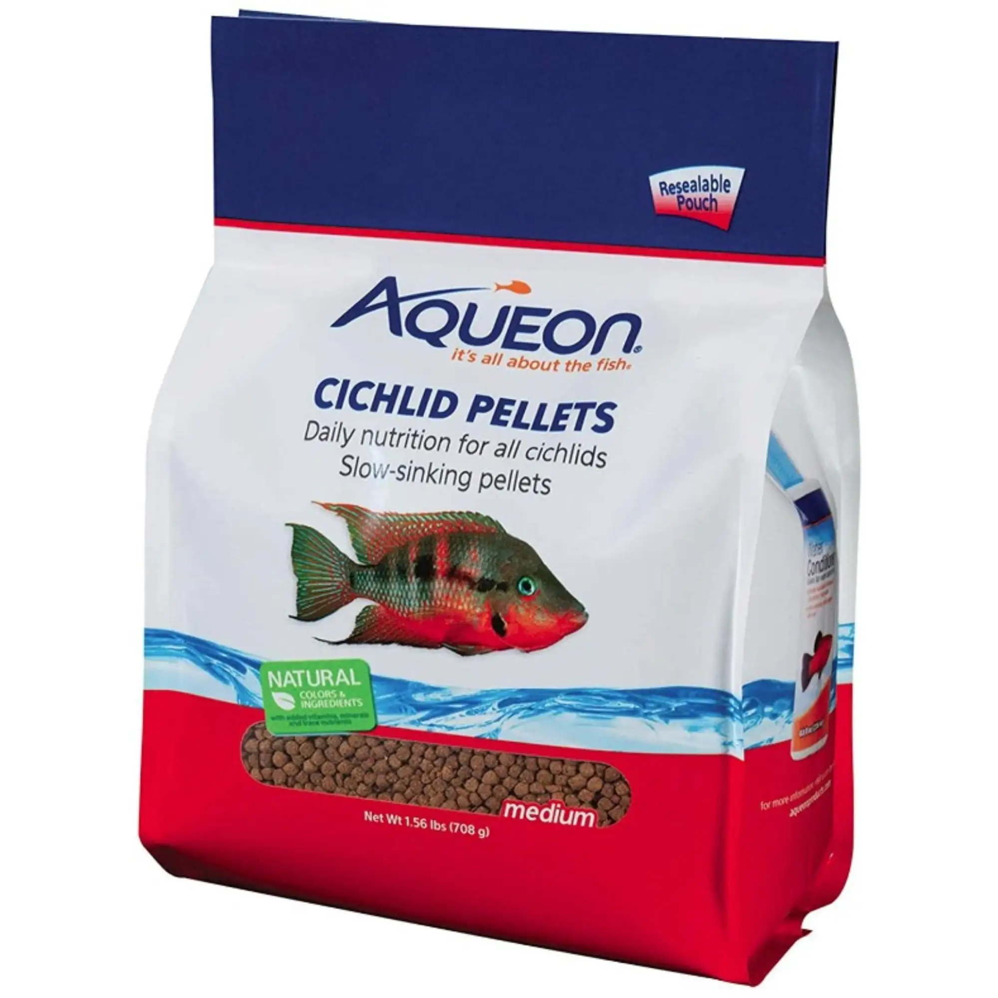 Aqueon Cichlid Food Medium Pellets Slow Sinking Pellets