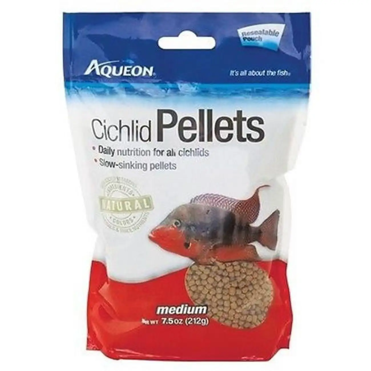 Aqueon Cichlid Food Medium Pellets Slow Sinking Pellets