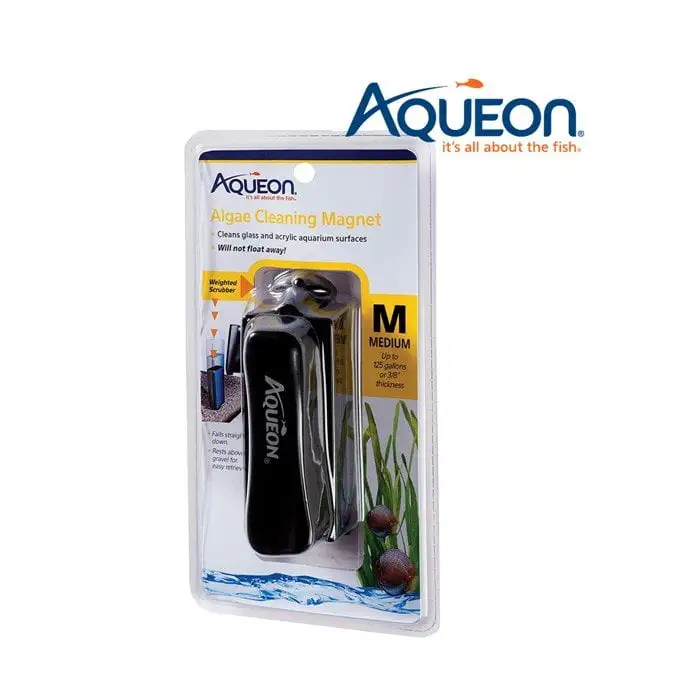 Aqueon Cleaning Magnet Weighted Scrubber Glass Acrylic Aquarium Medium