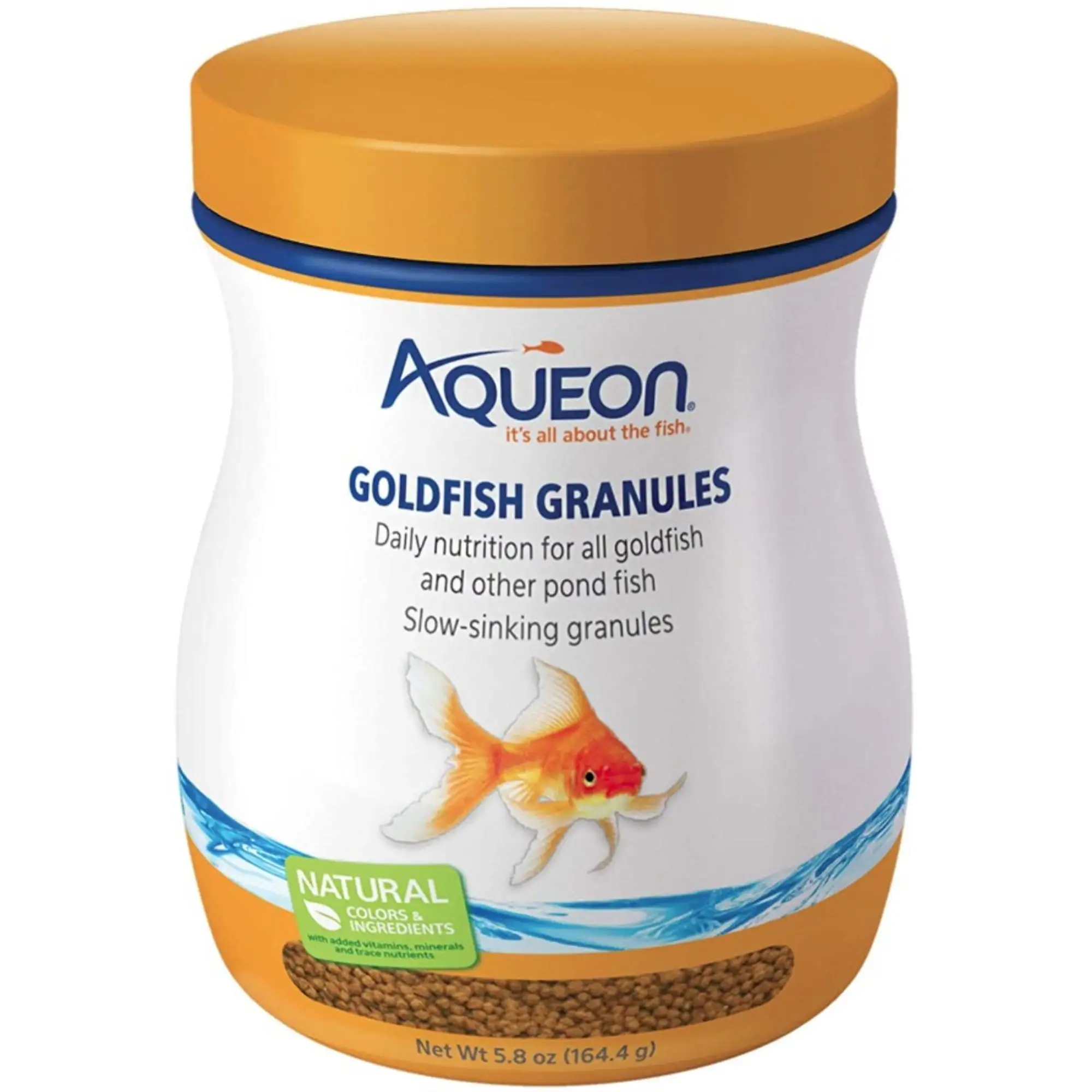 Aqueon Goldfish Granules Slow Sinking Fish Food Daily Nutrition for All Goldfish and Other Pond Fish