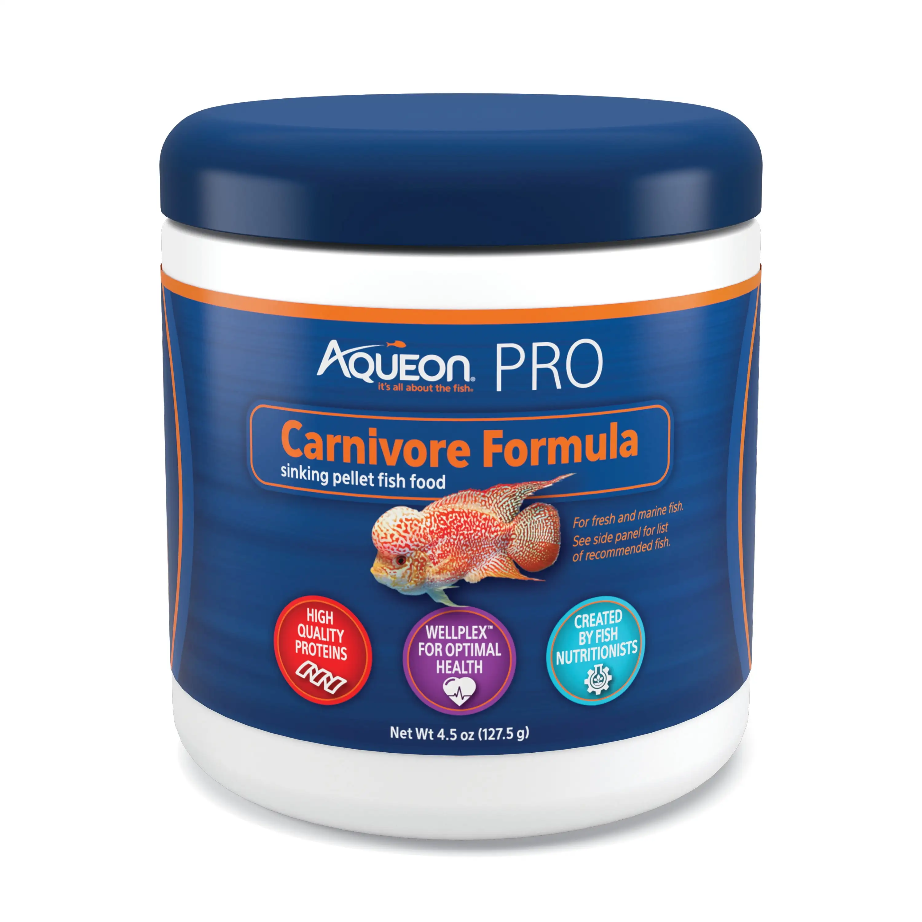 Aqueon PRO Pellet Fish Food Carnivore Formula 4.5 oz