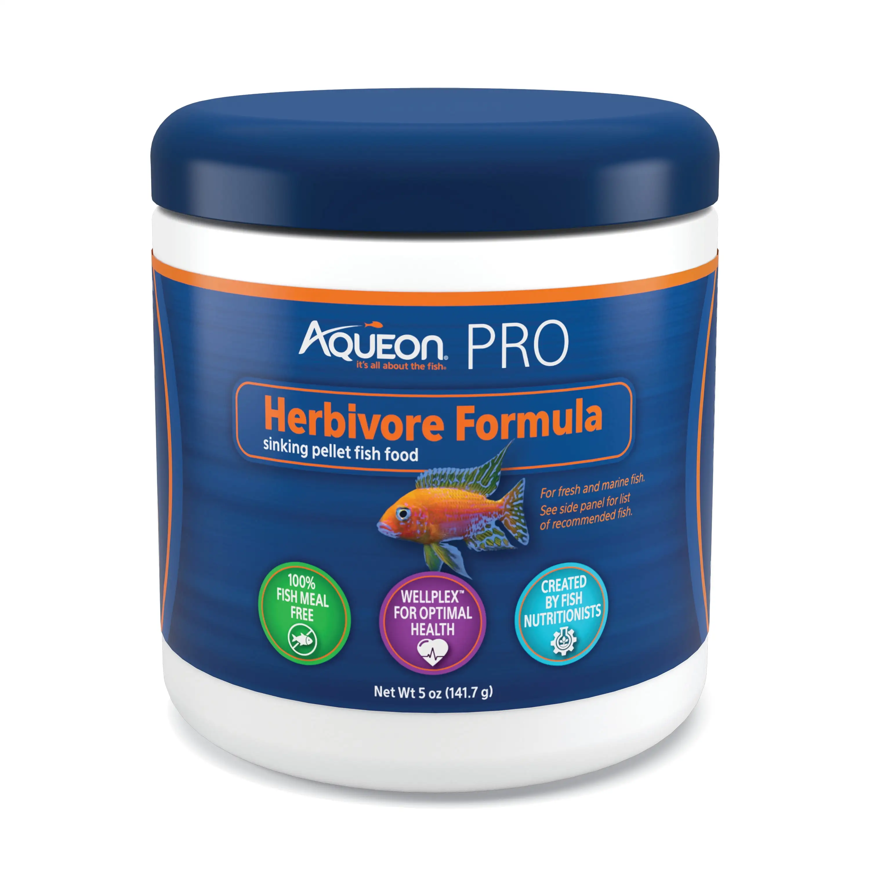 Aqueon PRO Pellet Fish Food Herbivore Formula 5 oz