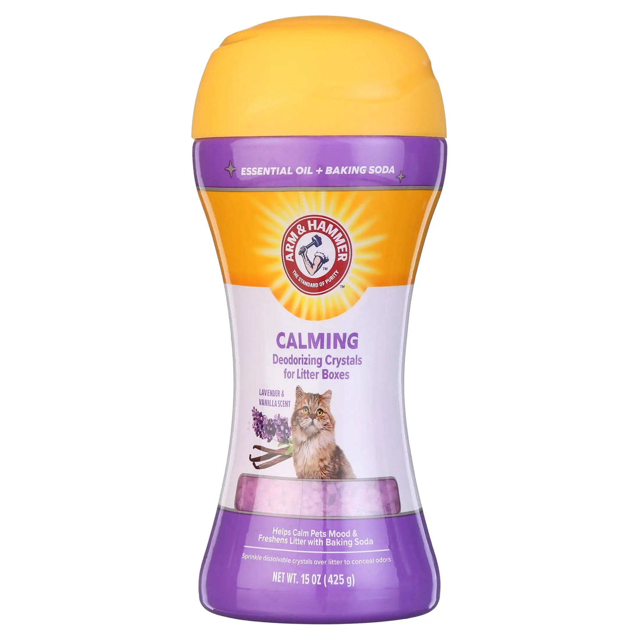 Arm & Hammer Deodorizing Cat Litter Crystals. Lavender & Vanilla Scent 15 oz