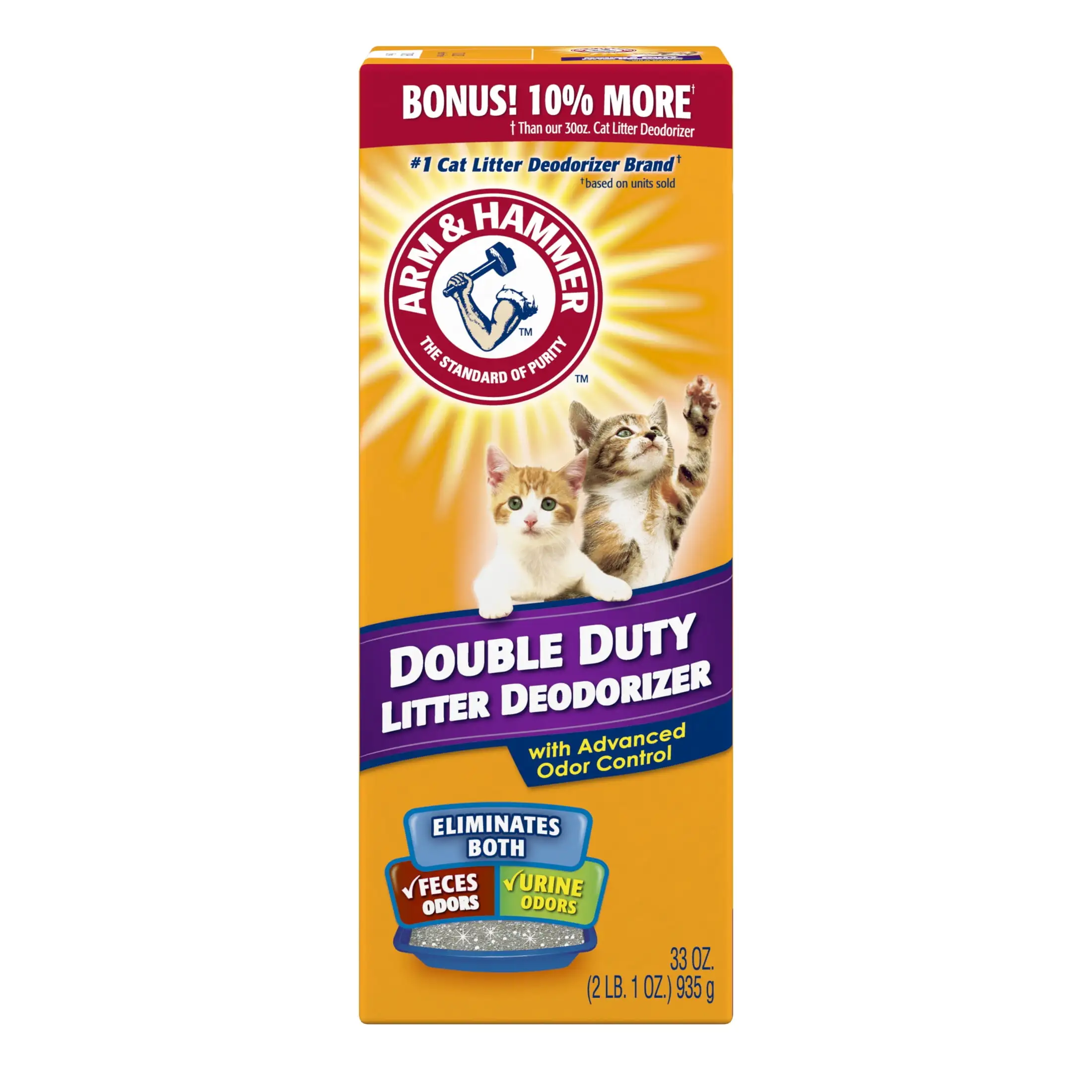 Arm & Hammer Double Duty Cat Litter Deodorizer and Pet Odor Eliminator. 33 oz. Box