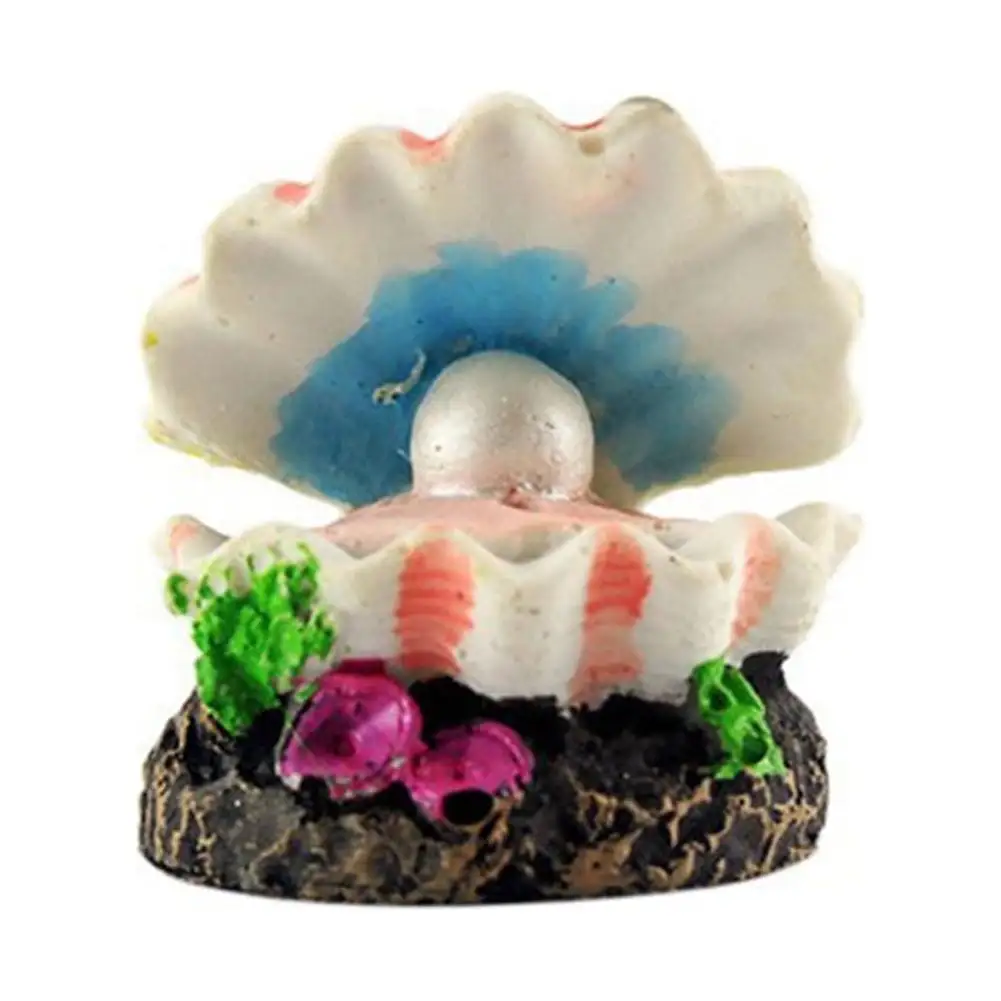 Artificial Resin Decoration Ornaments Pearl Shell Oxygen Pump Air Bubble Stone Fish Tank Aquarium Accessories