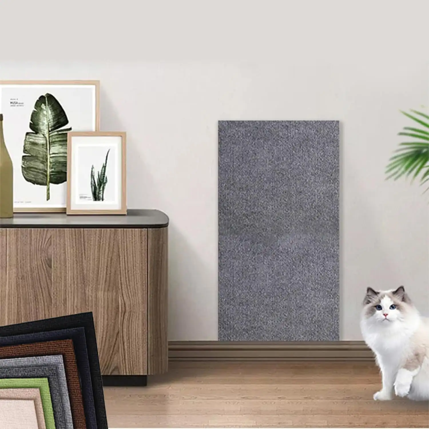 Asisumption Cat Scratching Mat.2024 New Cat Scratching Mat.Versatile Trimmable Self-Adhesive Cat Scratch Mat.Can Protect Furniture -Asisumptiona???Cat Scratching Mat (Khaki. 11.8in/30cm*3.28 ft/1m)