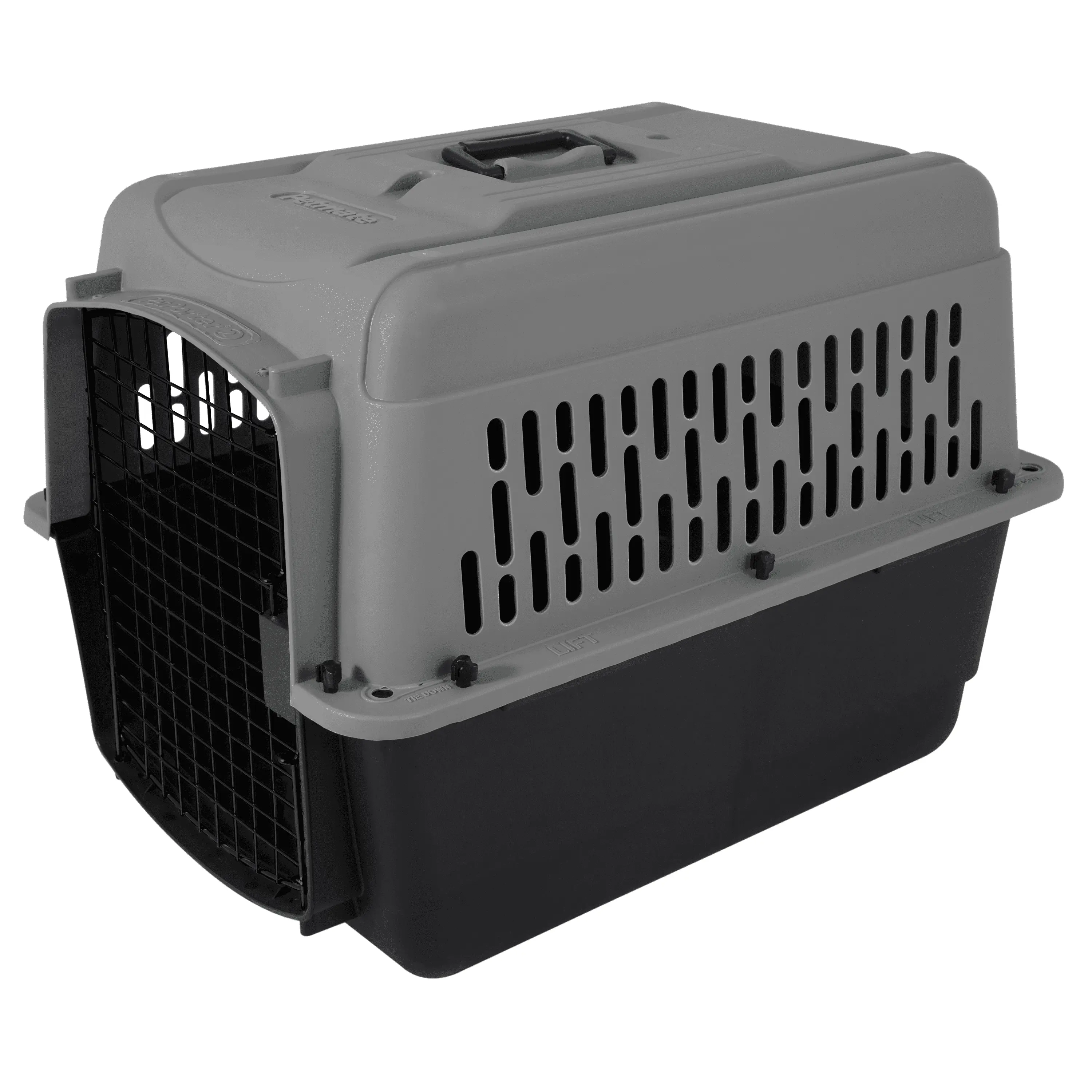 Aspen Pet Porter 28 Traditional Travel Dog Kennel Portable Medium Carrier for Pets 20-30 lb. Gray