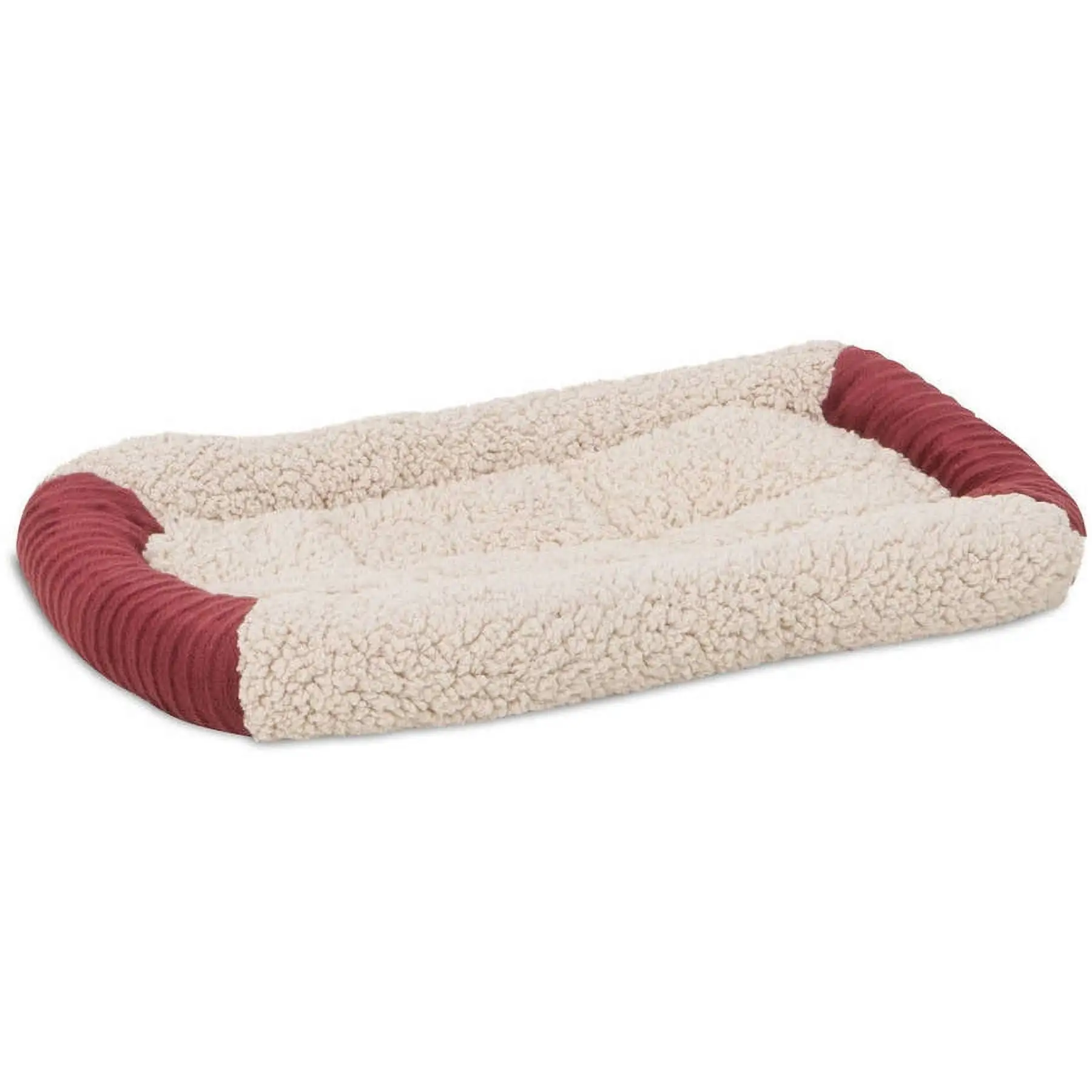 Aspen Pet Self Warming Bolster Kennel Mat . Warm Spice Red . 16-in