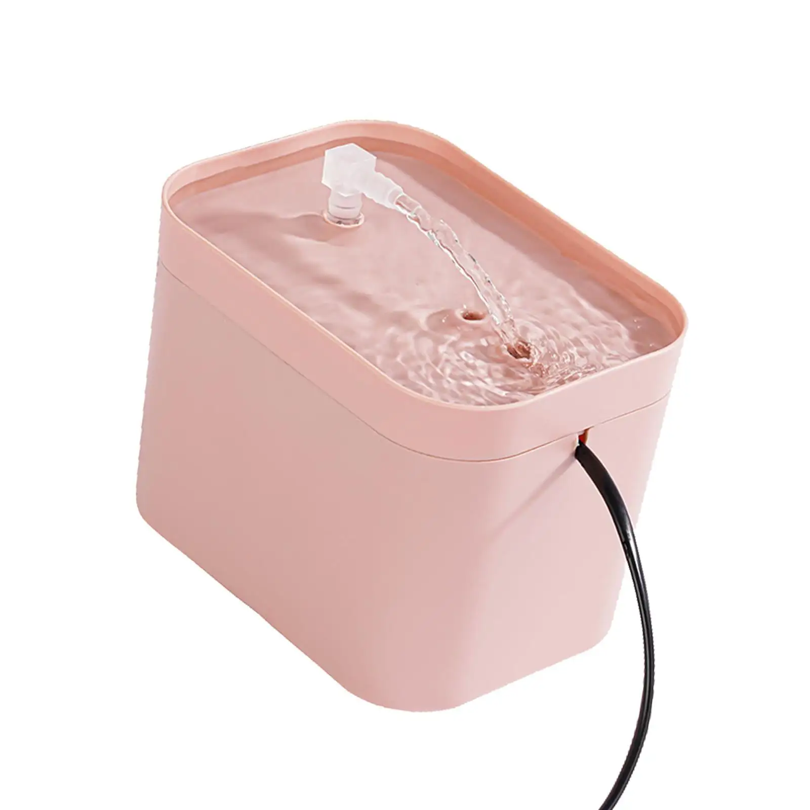 Automatic Cat Water Fountain Indoor Rechargeable Water Feeder Bowl Pets Water Dispenser Pet Waterer Kitten Multiple Pets Cat Pink