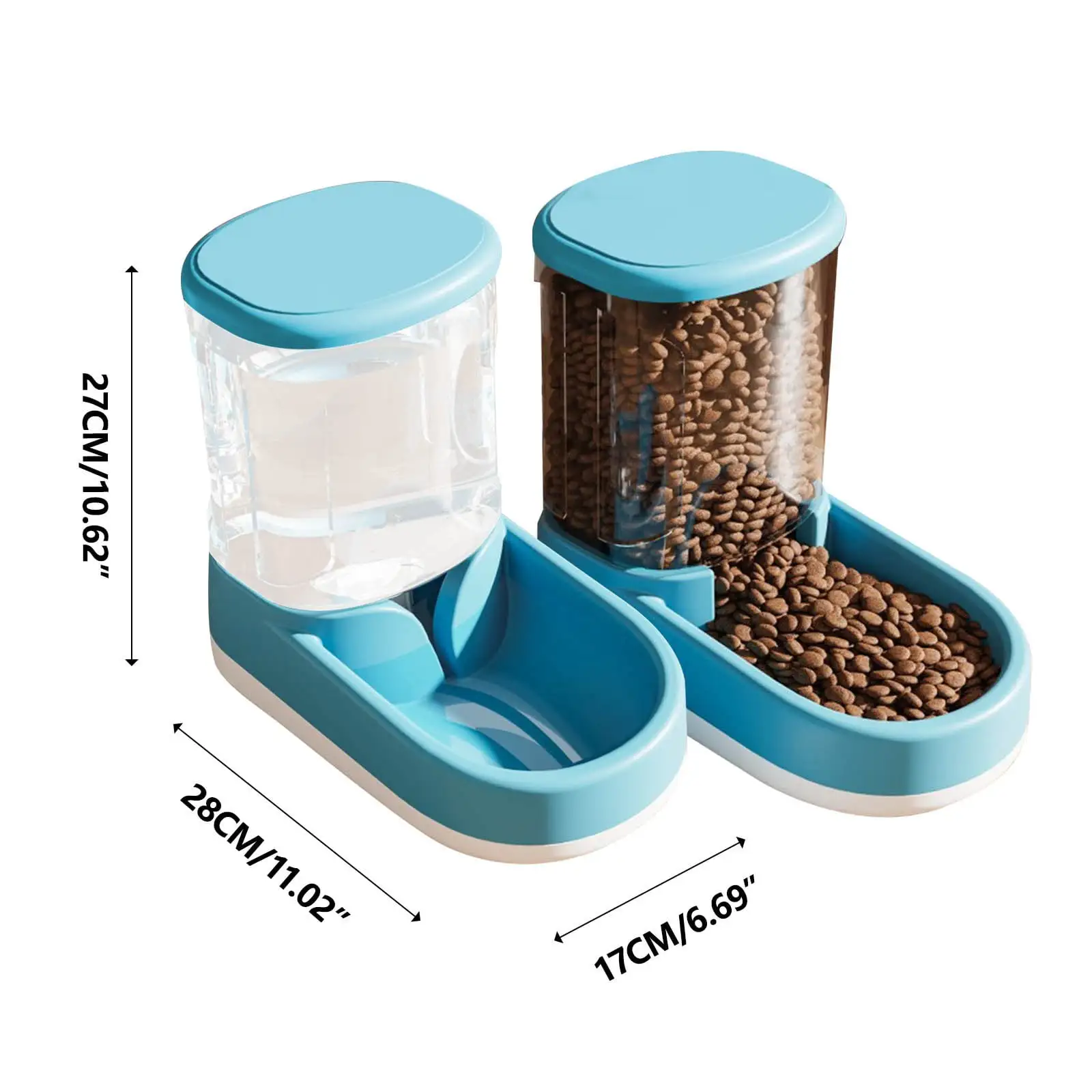 Automatic Feeder And Waterer Set Dogs Cats Food Feeder And Water Dispenser Food Water Dispensers For Small Medium Big