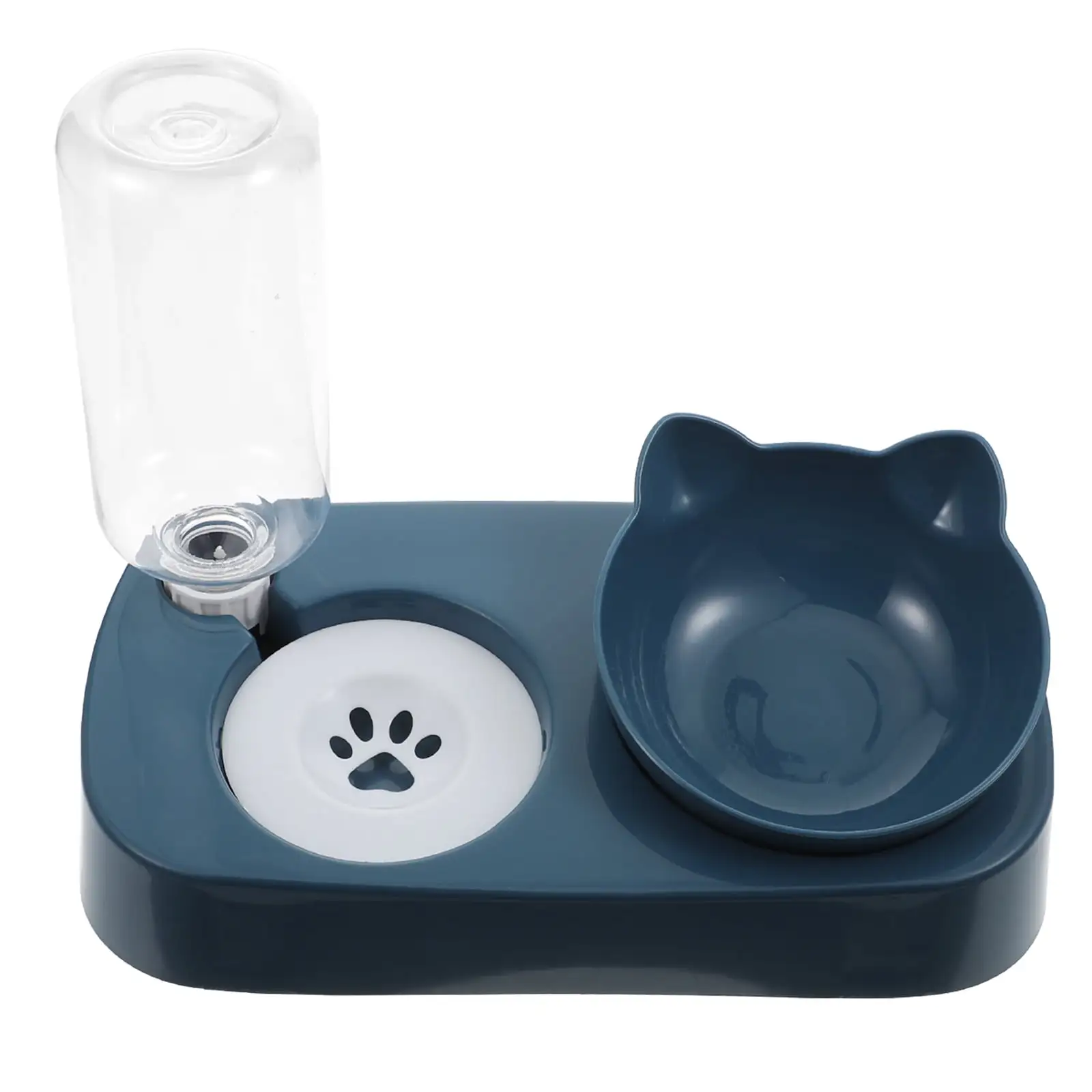 Automatic Feeder & Water Dispenser for Cats. Dogs. Rabbits (Blue)