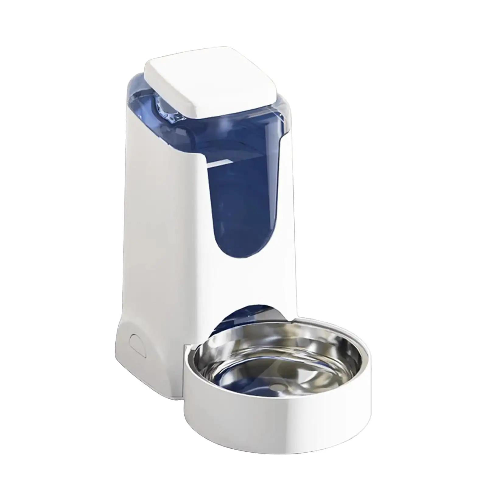 Automatic Pet Water Dispenser Top Fill Leakproof Pet Waterer Travel Supply Water White