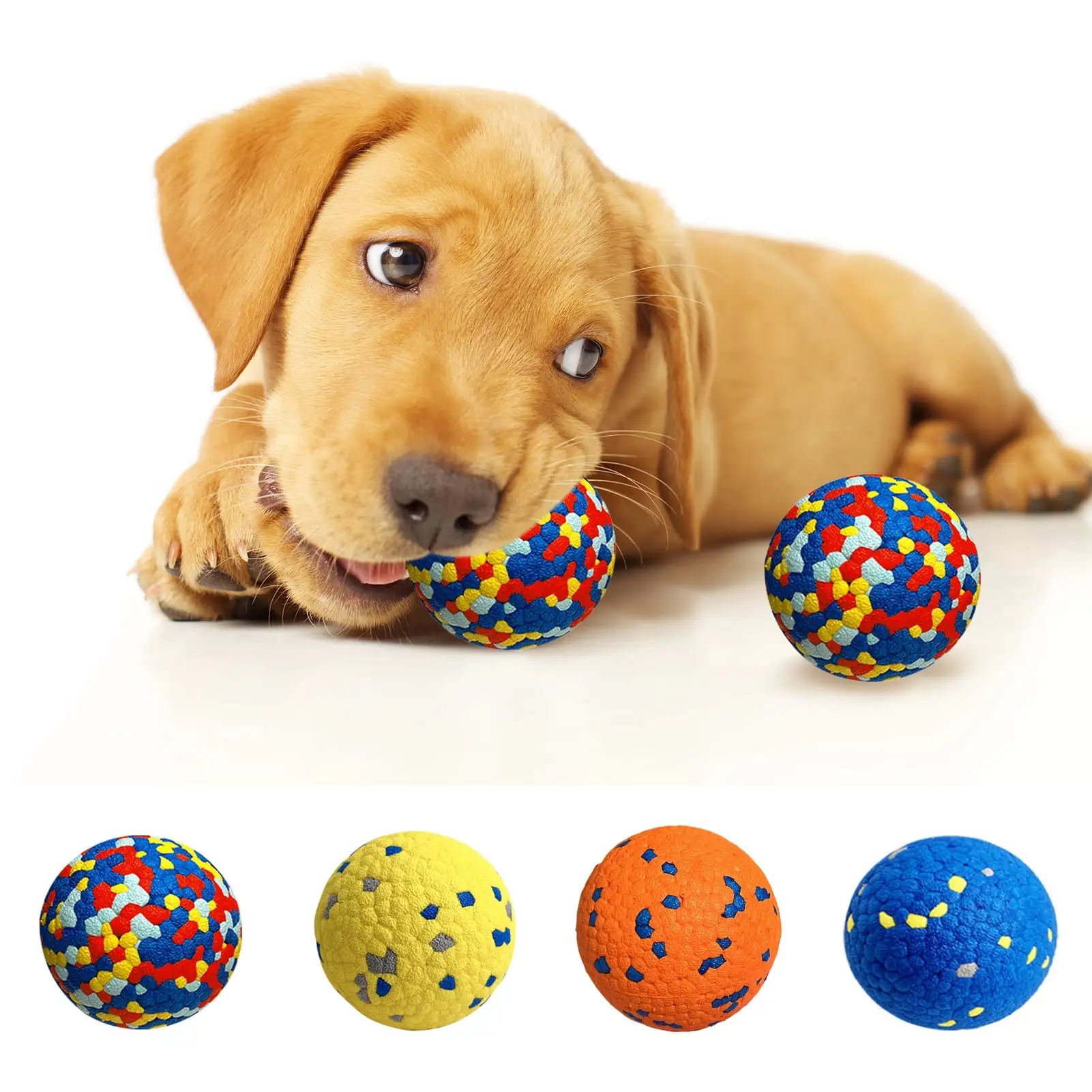 BAETEUY Dog Toy Balls Interactive Dog Tennis Ball Indestructible Fetch Toys for Aggressive Chewers Durable Chew Toys Water Toy Outdoor Fun Pet Toy Balls