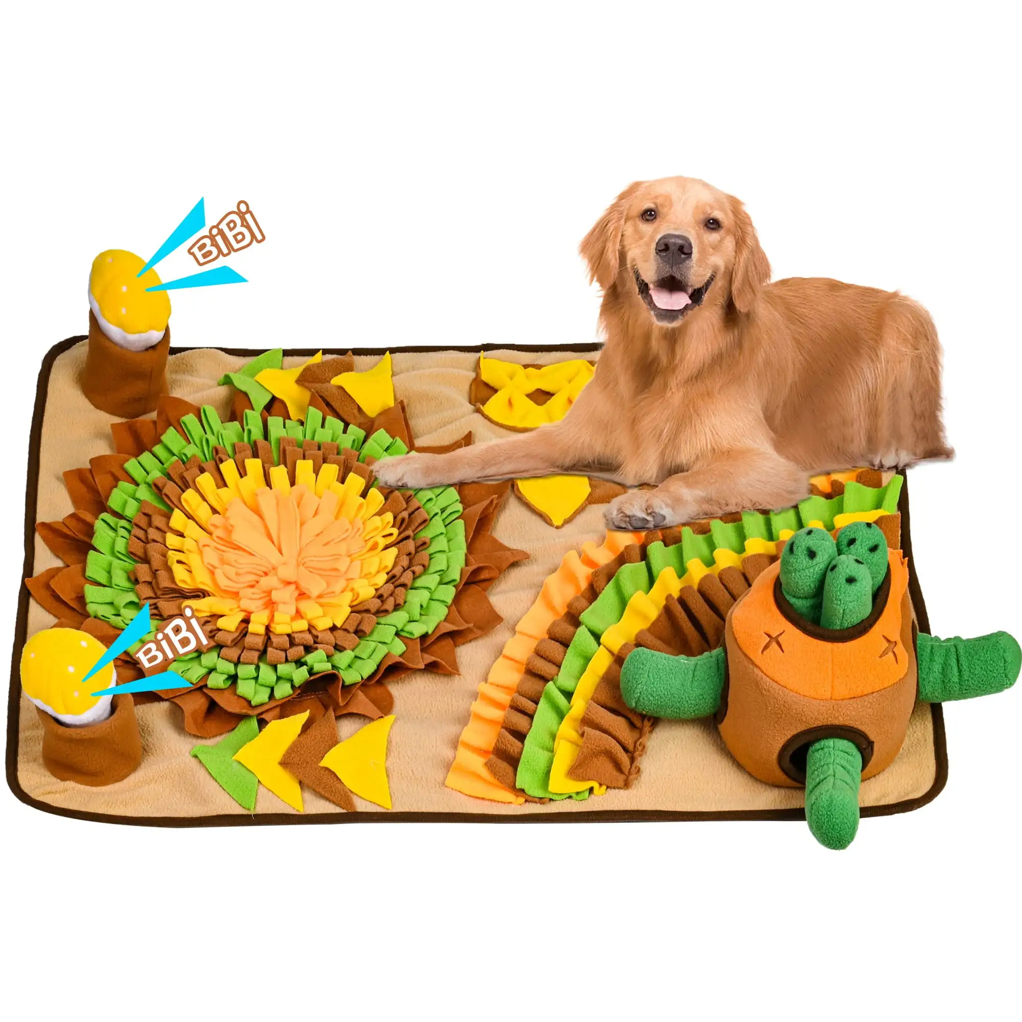 BEJARM Dogs Snuffle Mat Interactive Toy Stress Relief Food Sniffing Feeding Mat for Large Small Dogs