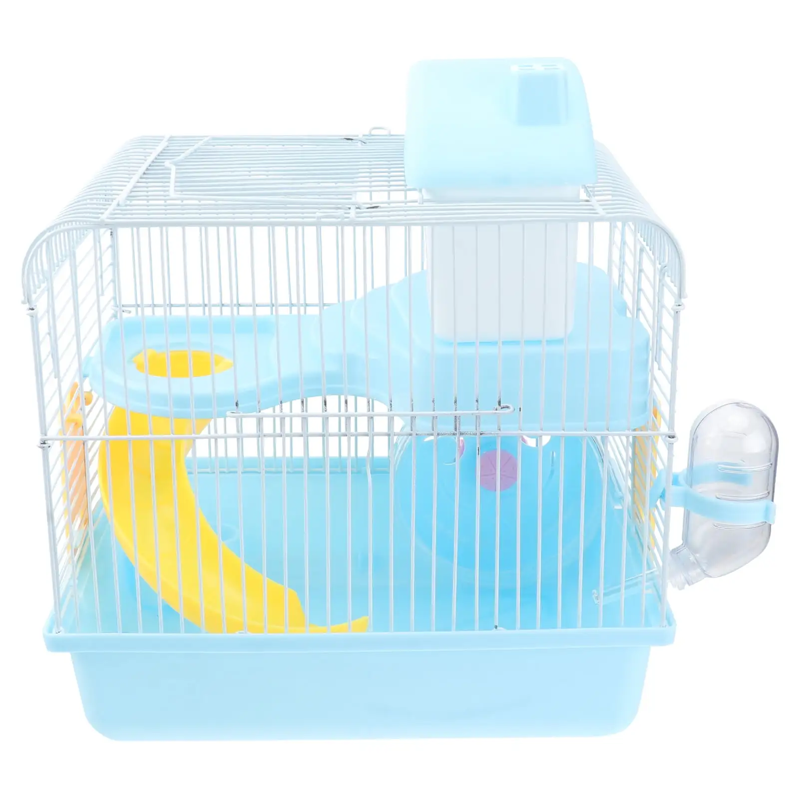 BESTONZON 1pc Double Layer Hamster Cage Pet House Acrylic Portable Small Pets House Chinchilla Hamster House (Light Blue)