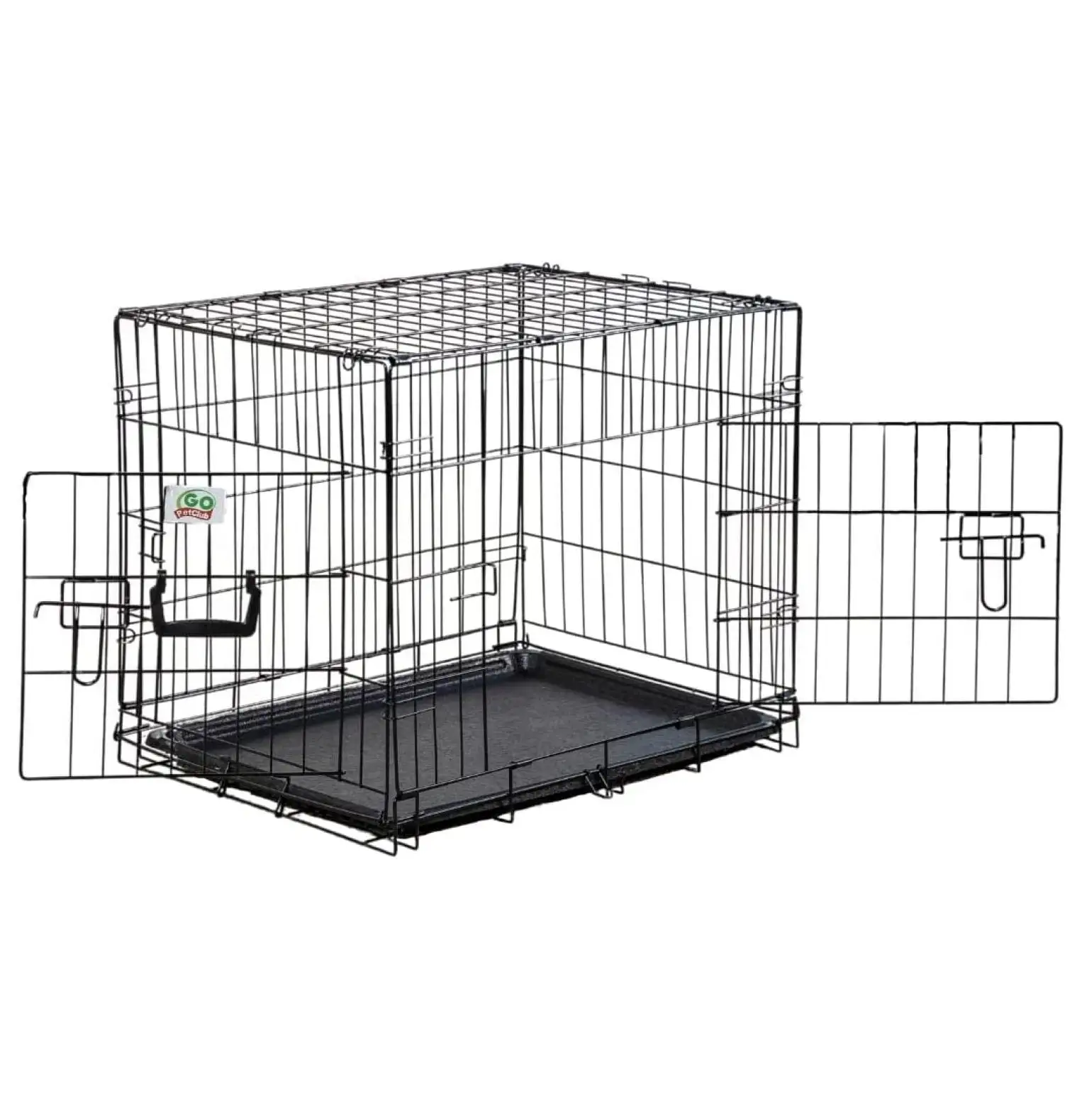 BIN24 36-Inch Two Door Folding Metal Cage with Divider