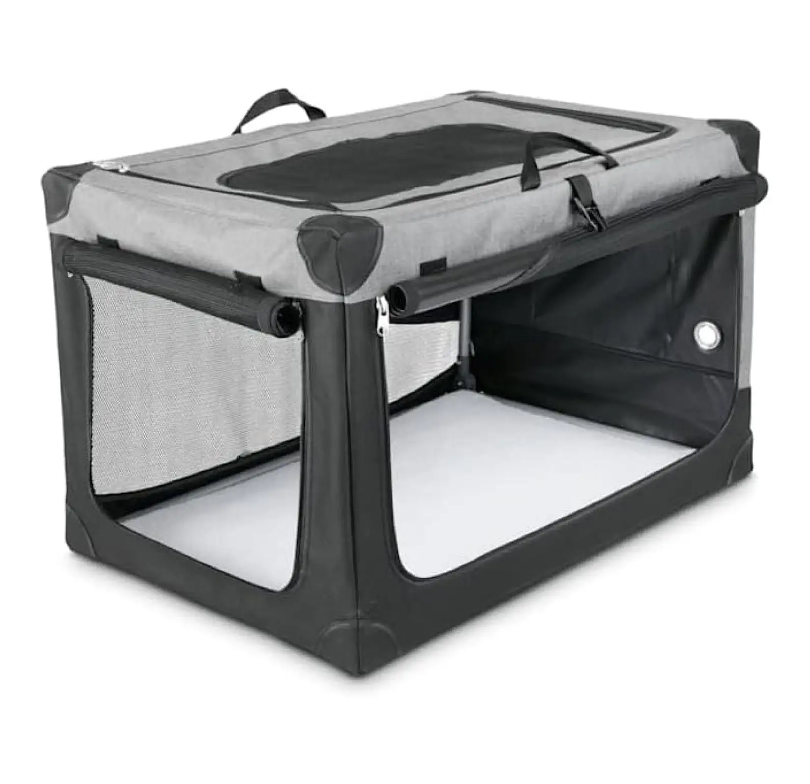 BIN24 Going Places Stow & Go Portable Canvas Dog Crate. 36 L X 24 W X 23 H