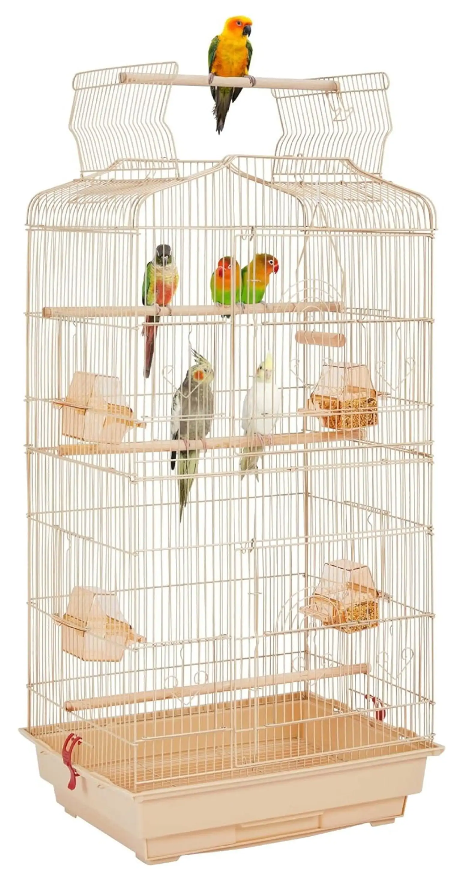 BIN24 Iron Open Top Birdcage Parakeet Cage Medium Small Parrot Cage for Cockatiels Lovebirds Parrot. 41inch