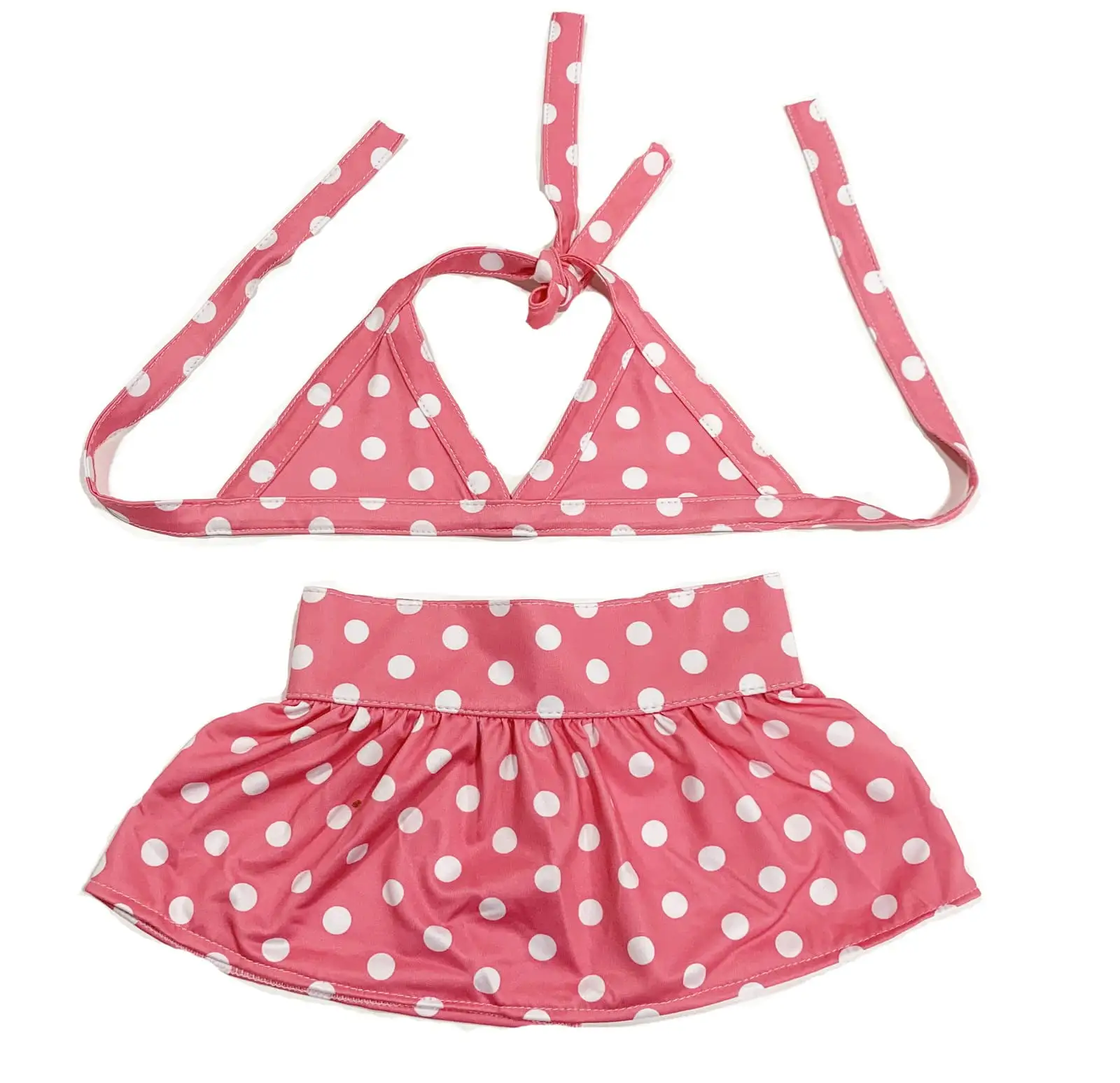 BT Bear Dog Bikini Swimsuit Summer Puppy Bathing Dress Beach Clothes Cat Costume for Puppy Dog Cat (XS. Pink Polka dots)