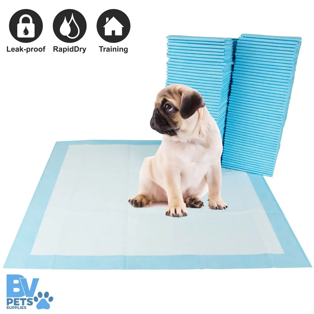 BV Pet 100 Piece Pet Training Pads for Dog and Puppy. Rapid-Dry Technology 22 x 22