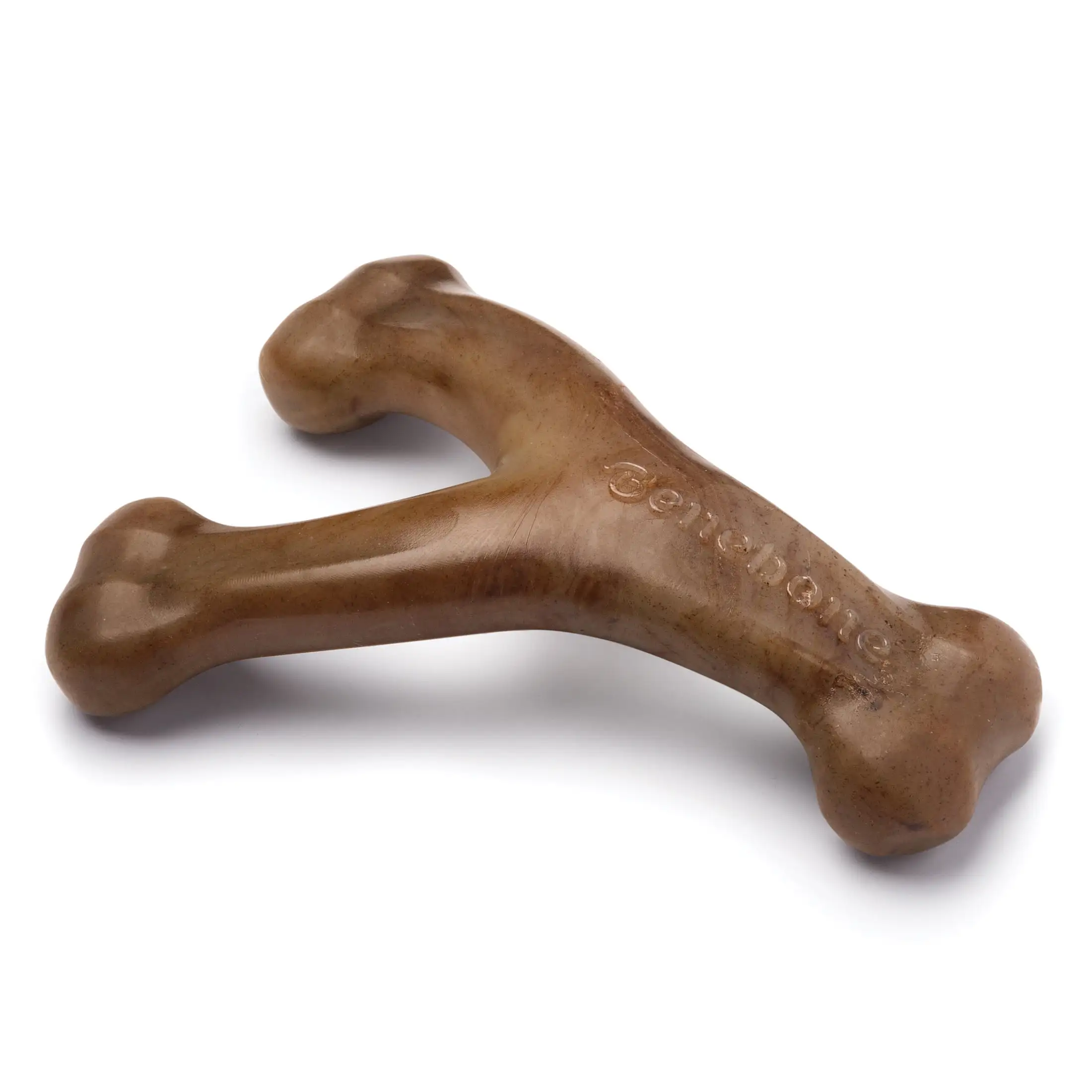 Benebone Real Bacon Durable Wishbone Dog Chew Toy. Small