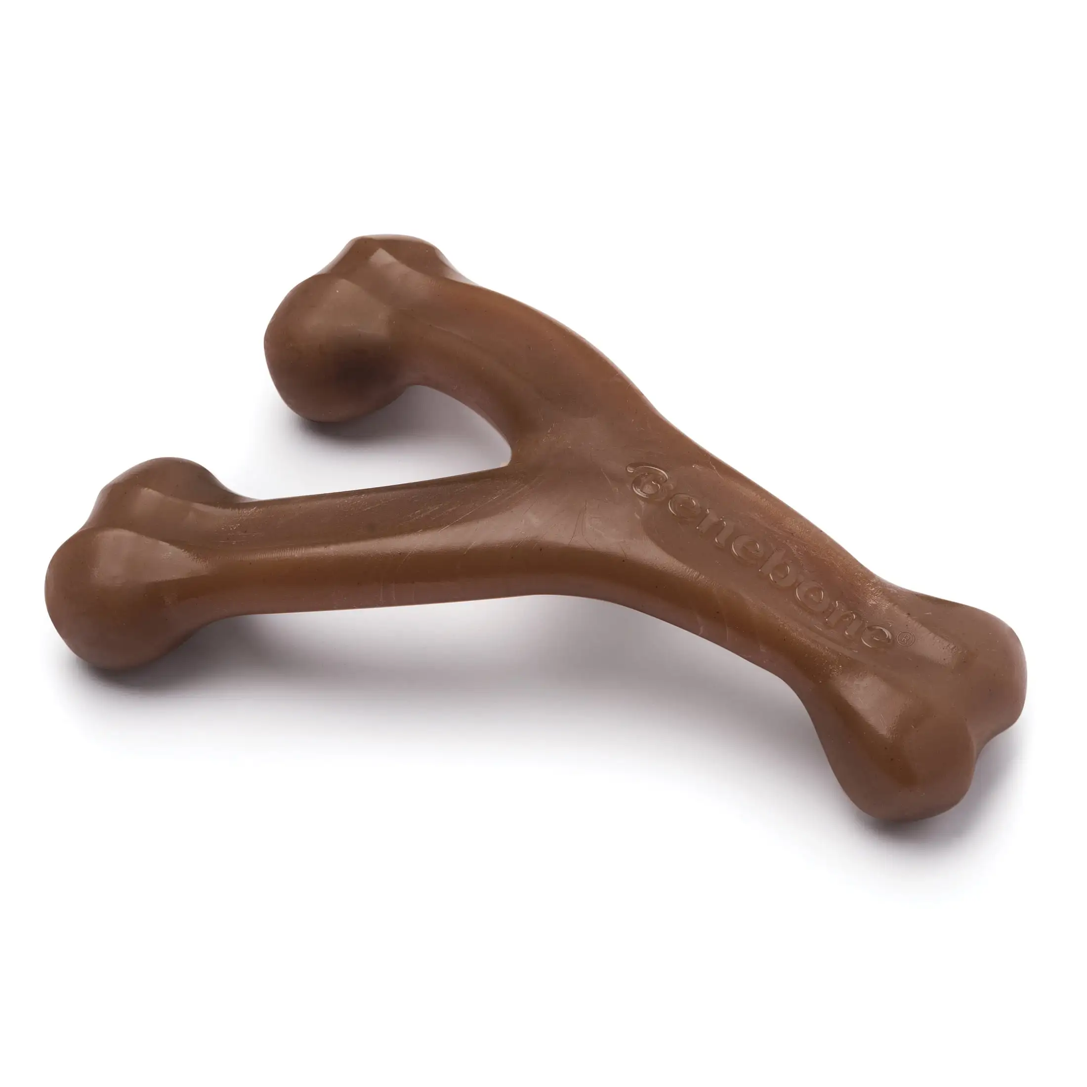 Benebone Real Peanut Durable Wishbone Dog Chew Toy. Medium