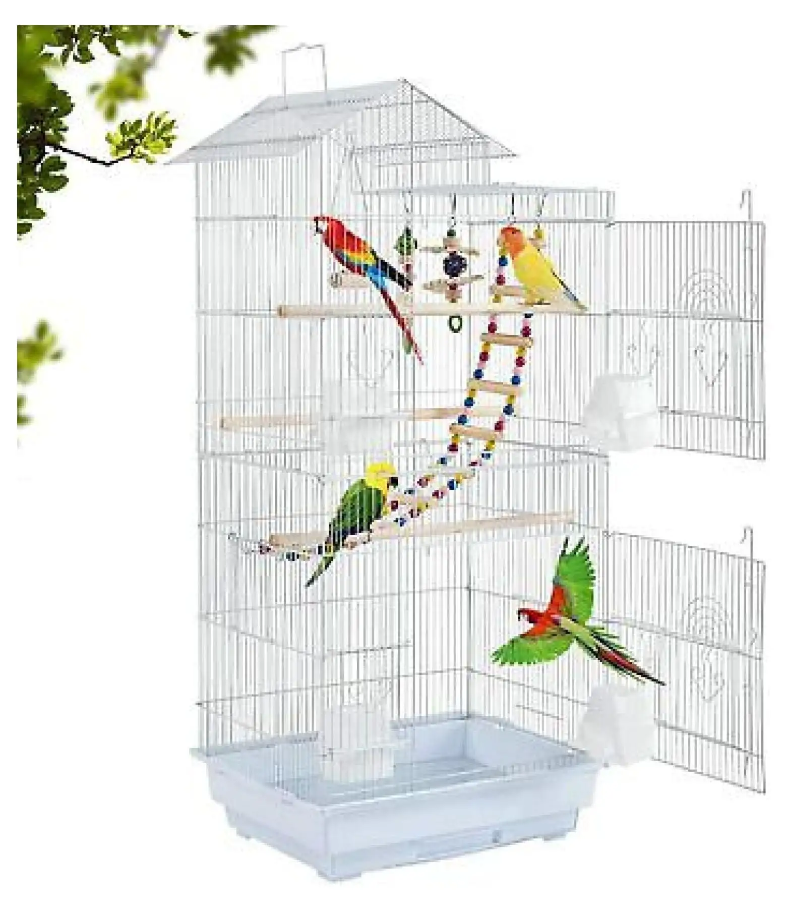 BestPet 39 inch Roof Top Large Flight Parrot Cage Accessories Medium Roof