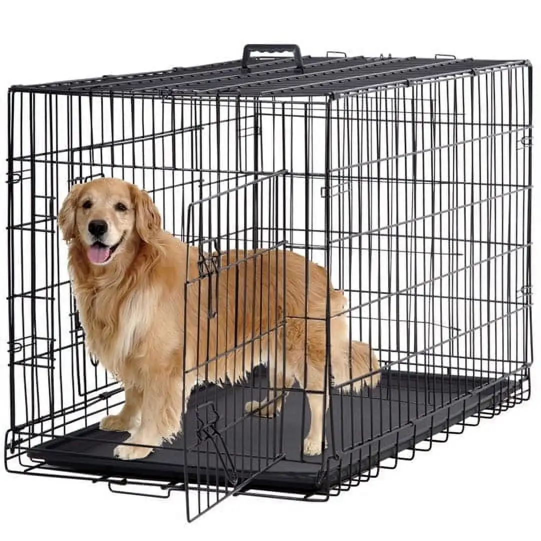 BestPet Double-Door Metal Dog Crate with Divider and Tray. X-Large. 48L