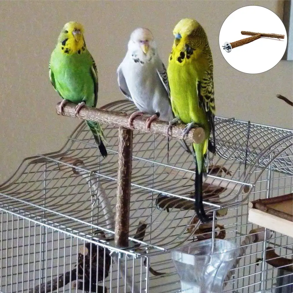 Besufy Bird Toy.Pet Parrot Wooden T-shape Swing Cage Mounted Playing Stand Perch Chew Toy