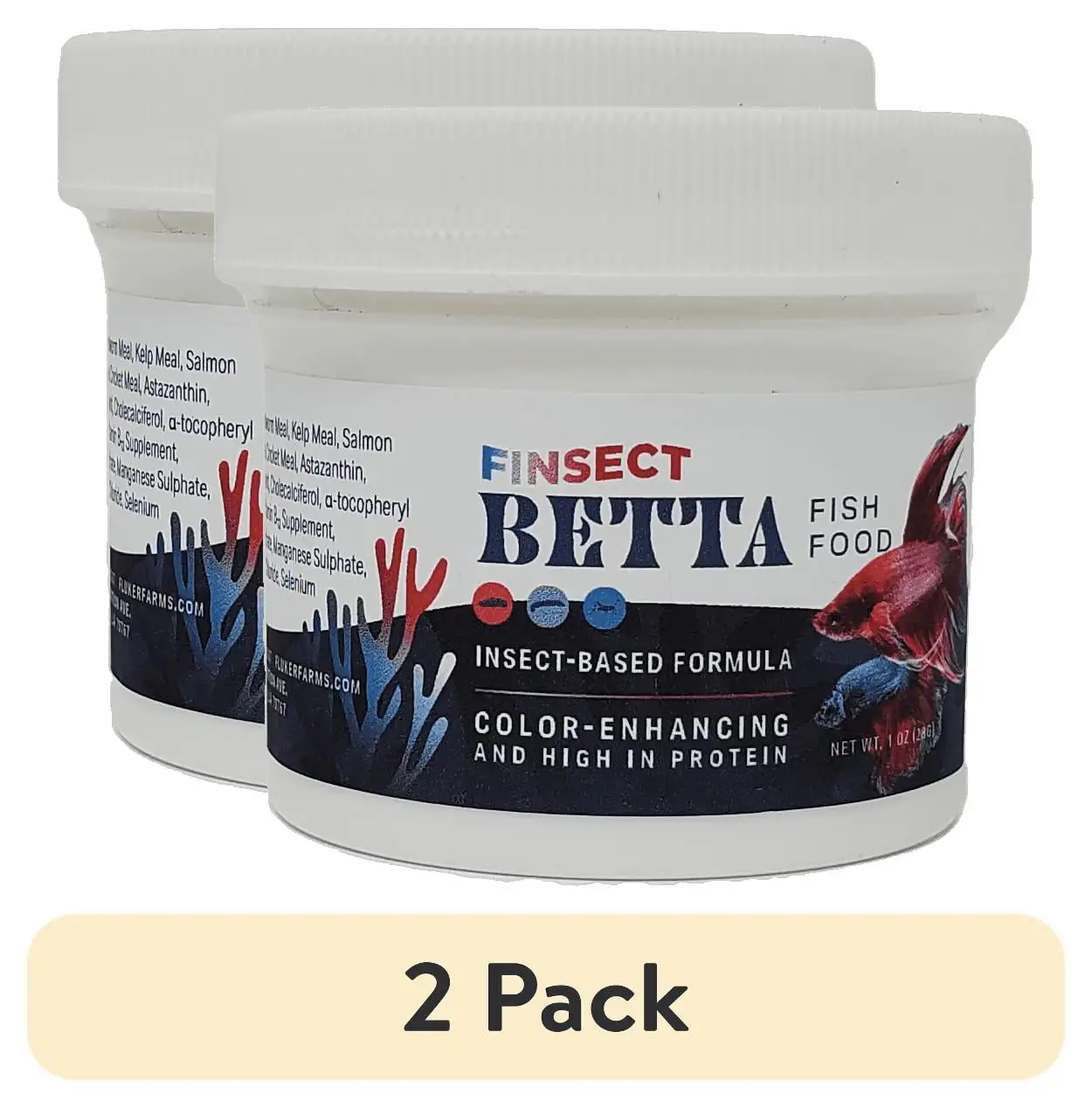 (2 pack) Betta Fish Food Crumbles