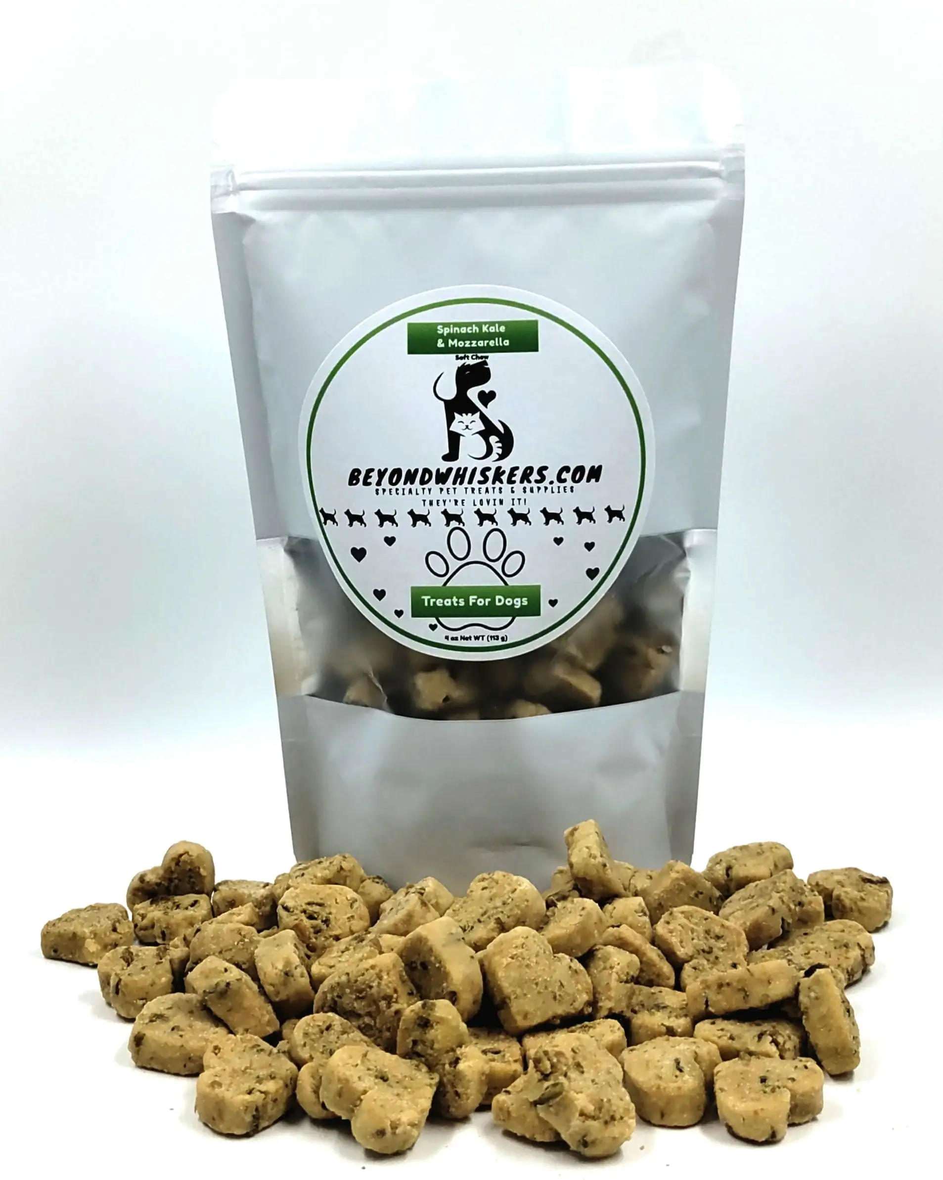 BeyondWhiskers Spinach Kale and Mozzarella Dog treats