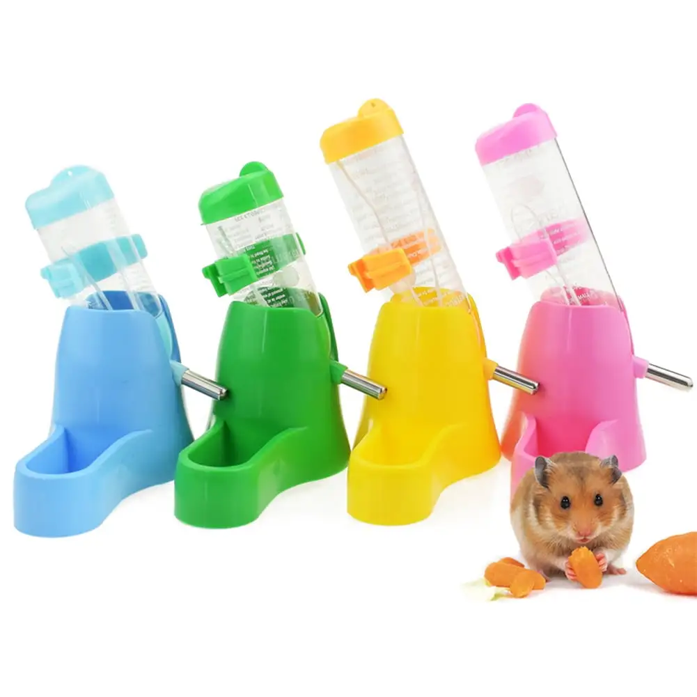 Bigstone 80/125ml 3 in 1 Pet Hamster Squirrel Water Bottle Bowl Base Hut Food Feeder Nest