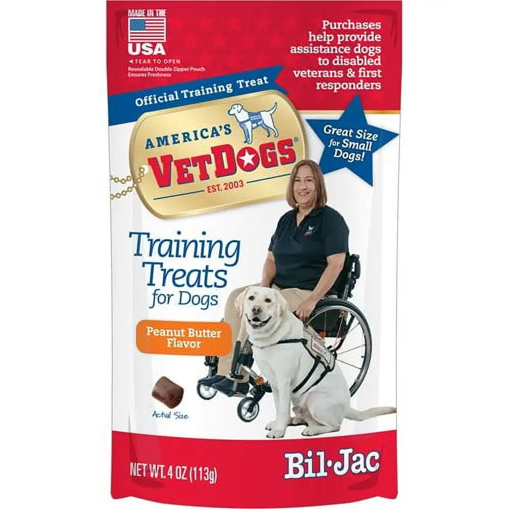 Bil-Jac VetDogs Peanut Butter Flavor. Soft & Moist Training Treat for Dogs. 4 oz.