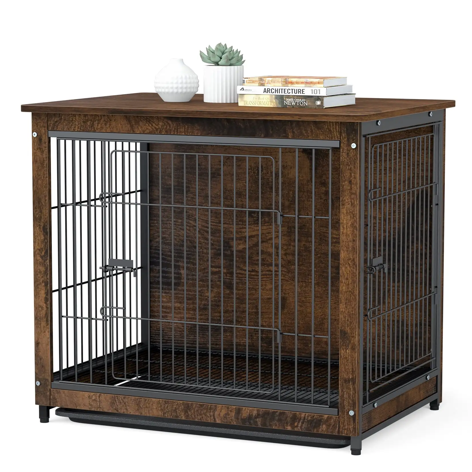 BingoPaw Wooden Dog Crate Pet Cage for Medium and Large Dogs