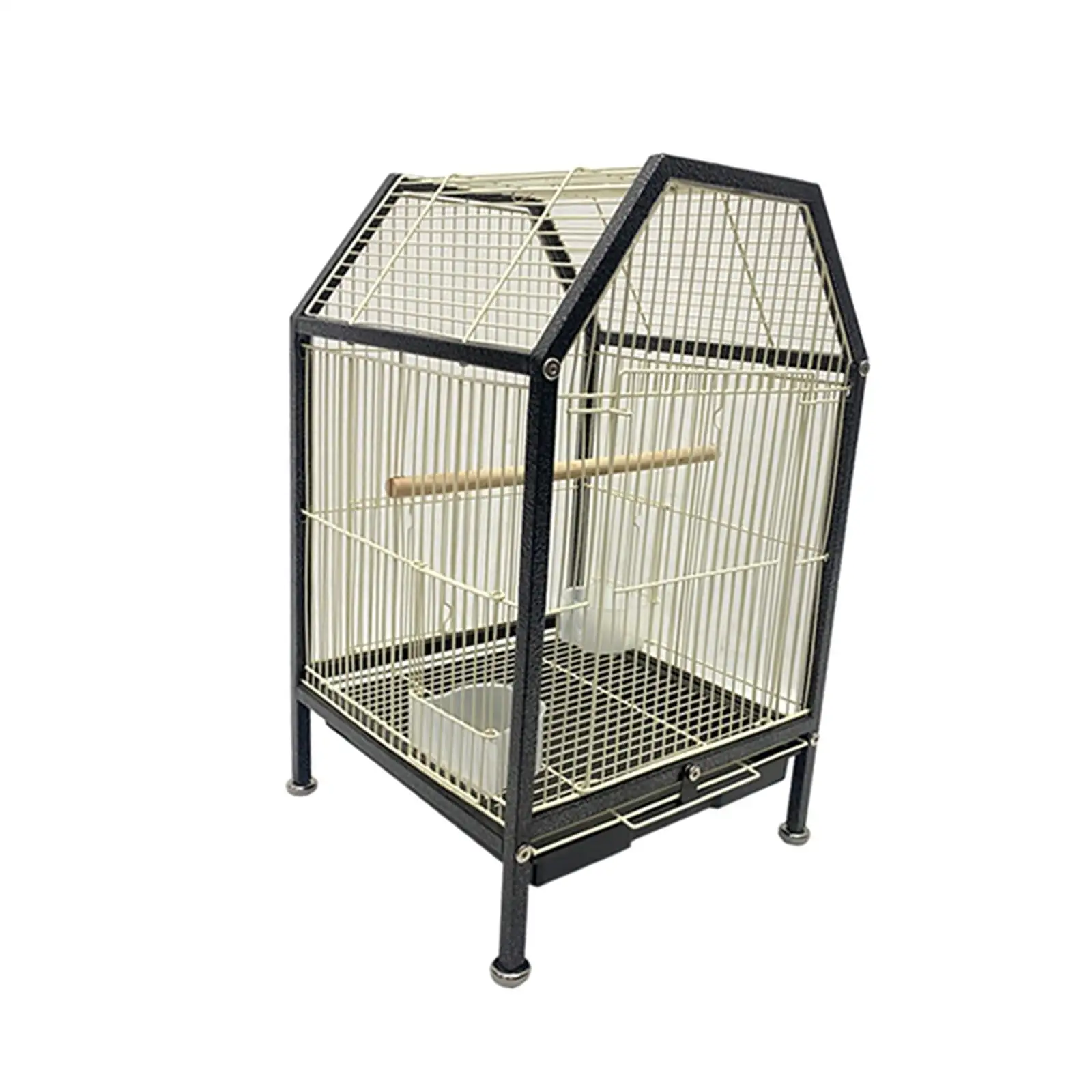 Bird Cage Bird Feeder Pet House Large Birdcage for Canary Cockatiel Parakeet Beige